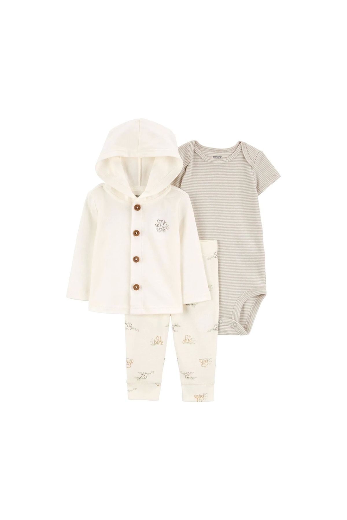 Marsilyan Layette Bebek 3'lü Hırkalı Set 1R196210 Renkli