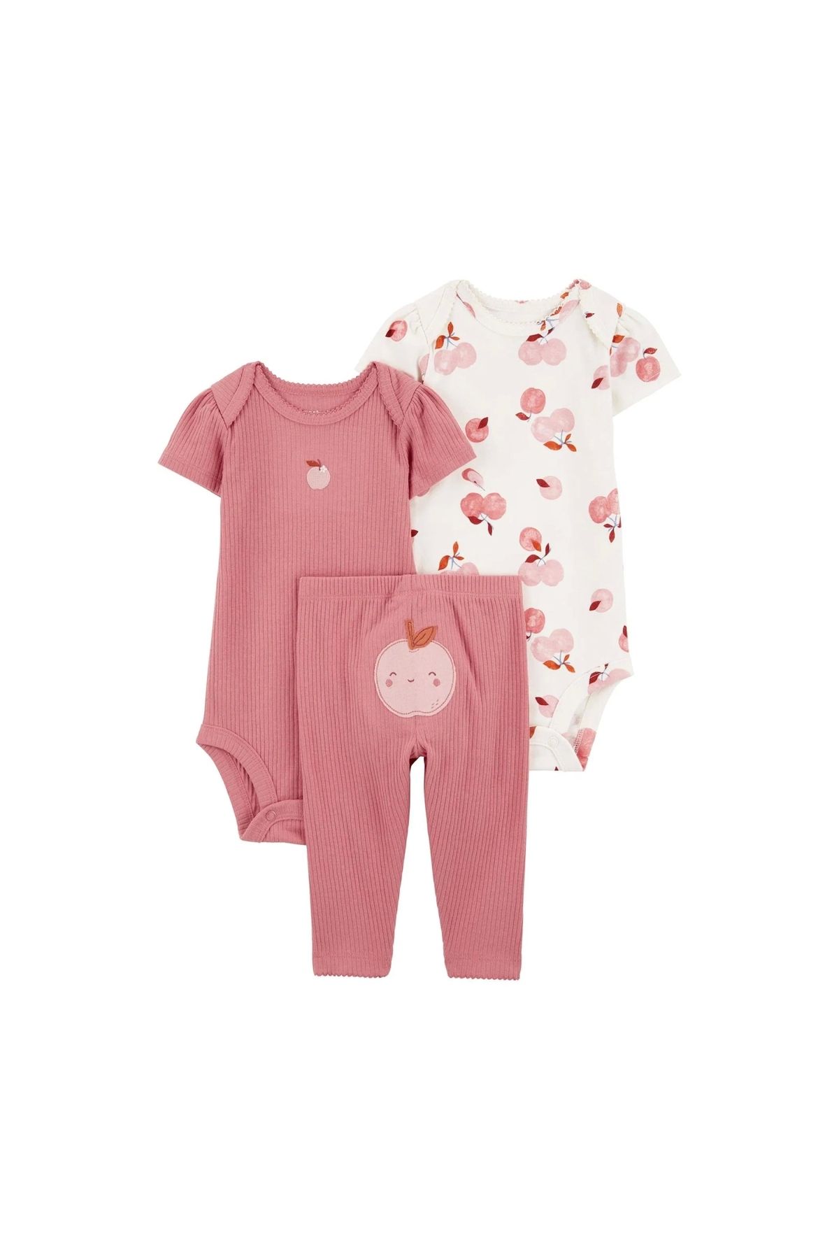 Marsilyan Kız Bebek Body Pantolon Set 3'lü Paket 1R035010 Renkli