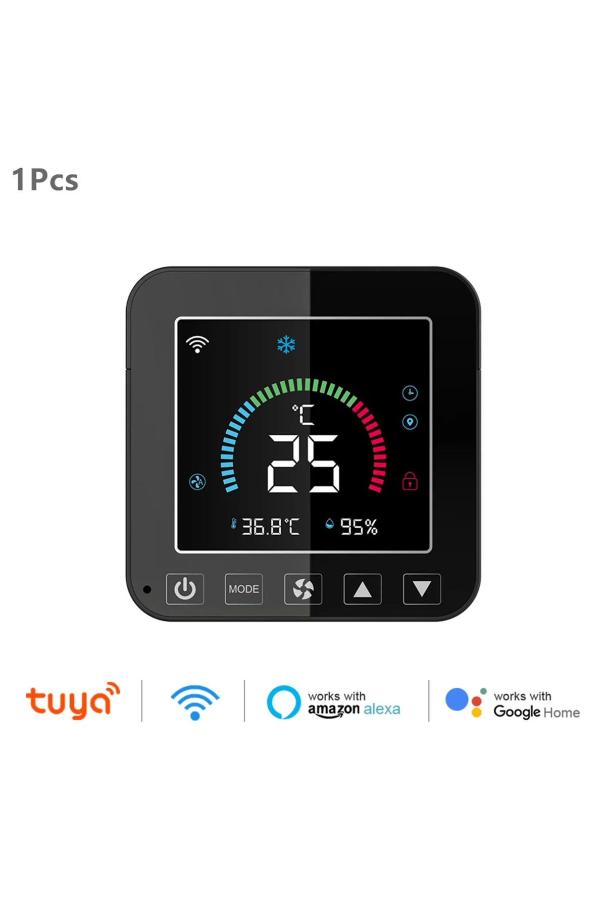 Choice-Black Tuya Wifi Air Conditioner Thermostat Ir Temperature Humidity Infrared Controller Usb Power Lcd 1