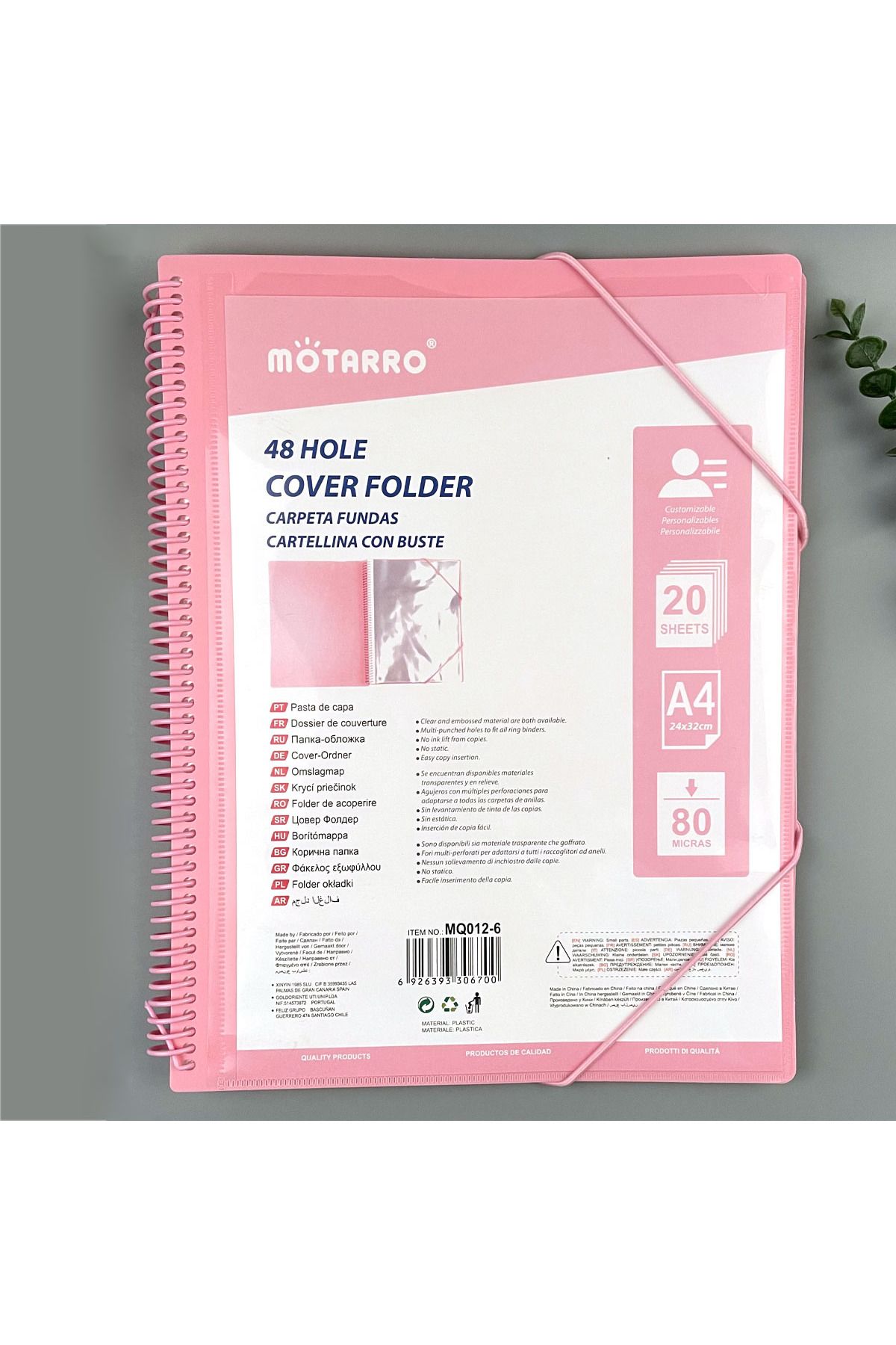 Choice-pink A4 File storage 48 Pages Data Book Large Capacity Files Folder Information Booklet Stationery O 1