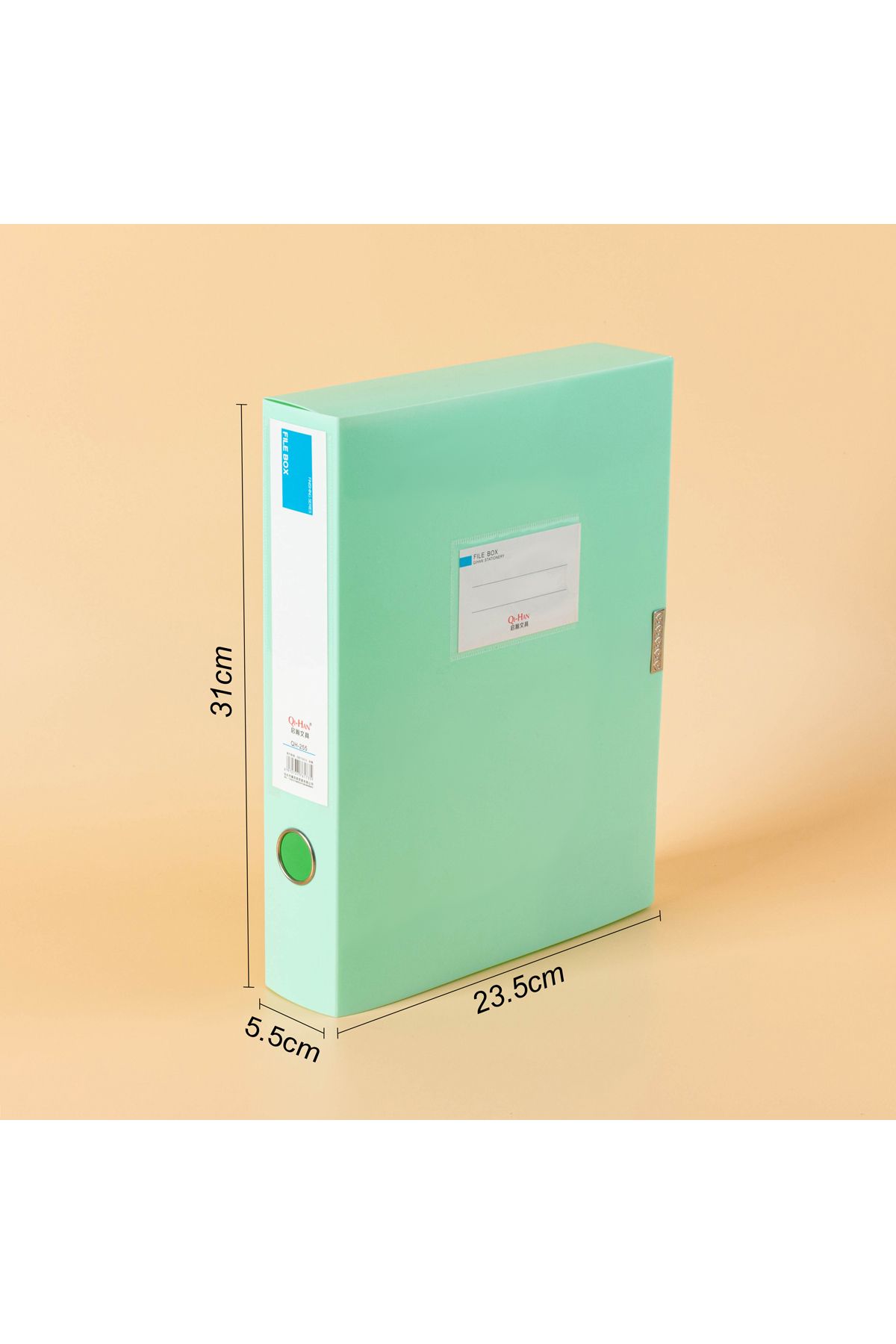 Choice-green Morandi file box, A4 folder, file box, Velcro fastener storage bag, data book, office storage 1