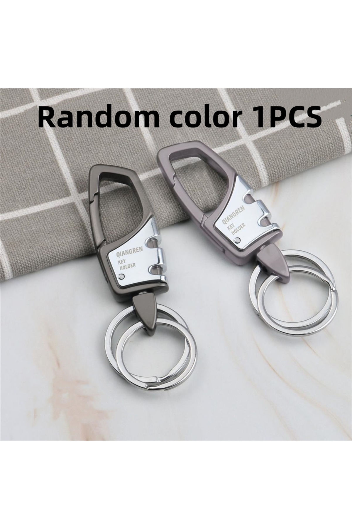 Choice-Silver Car Key Chain Men And Women Customized High-grade Design Sense Pendant Anti-loss Waist Hangin 1