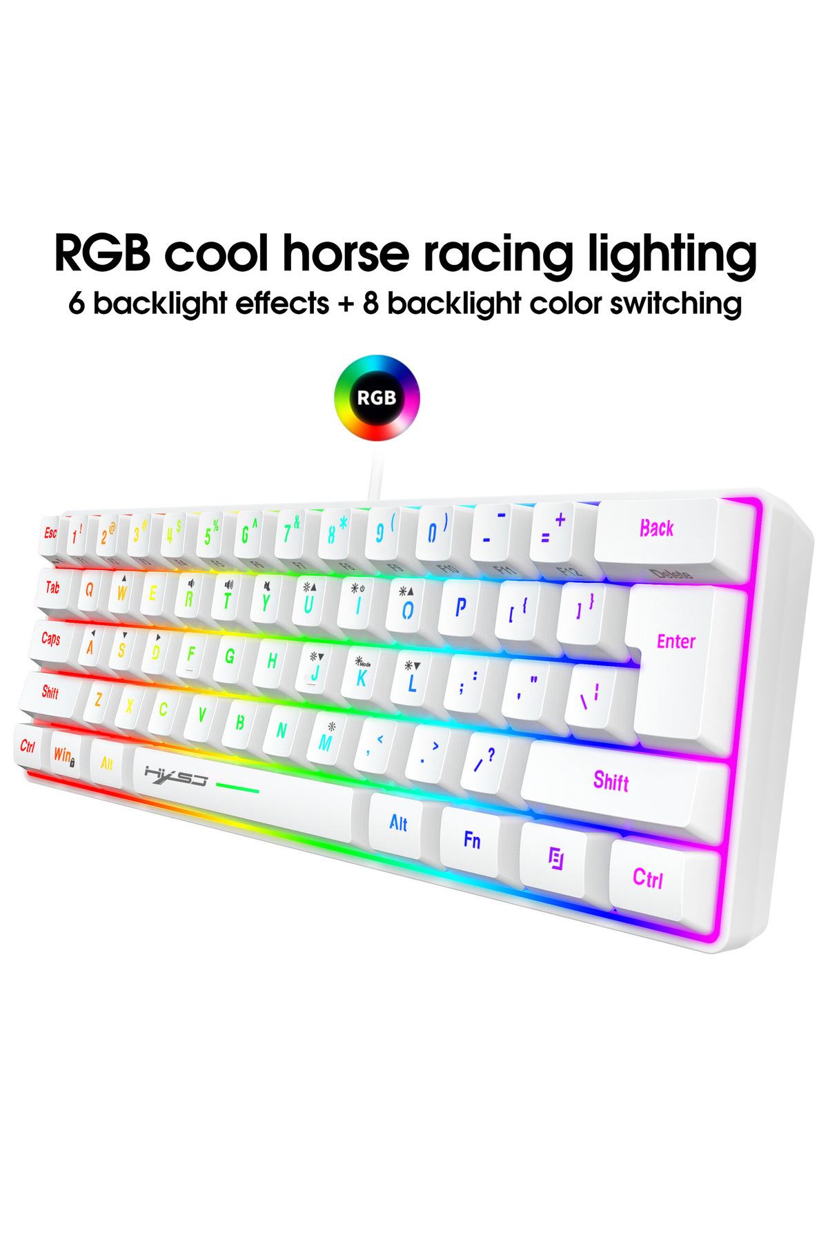 HXSJ-V700 61 Key RGB Wired Gaming Keyboard and J900 USB Wired Gaming Mouse Set 4