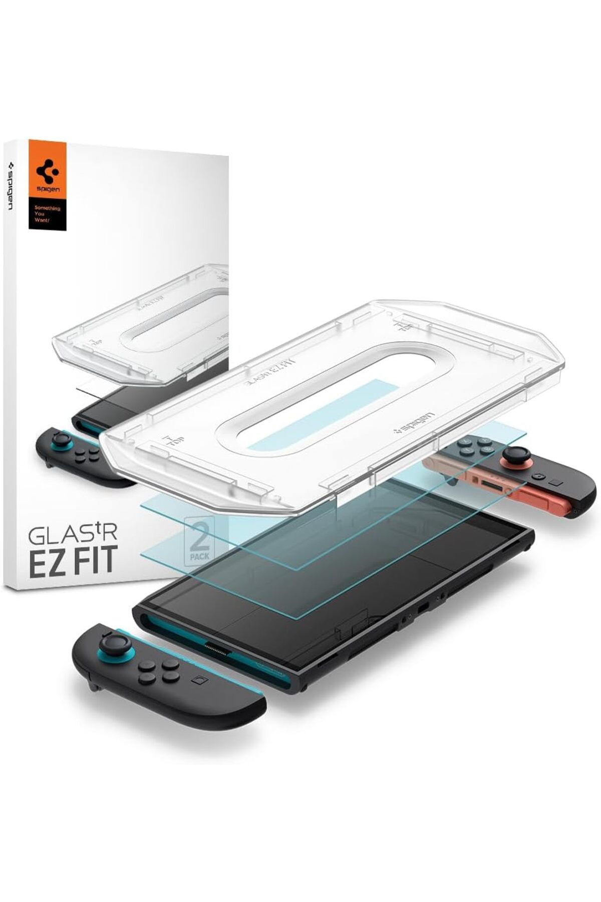 Spigen-واقي شاشة GLAStR EZ FIT لجهاز Nintendo Switch 2 (2025) مصنوع من الزجاج المقوى الفاخر - عبوة من قطعتين 1