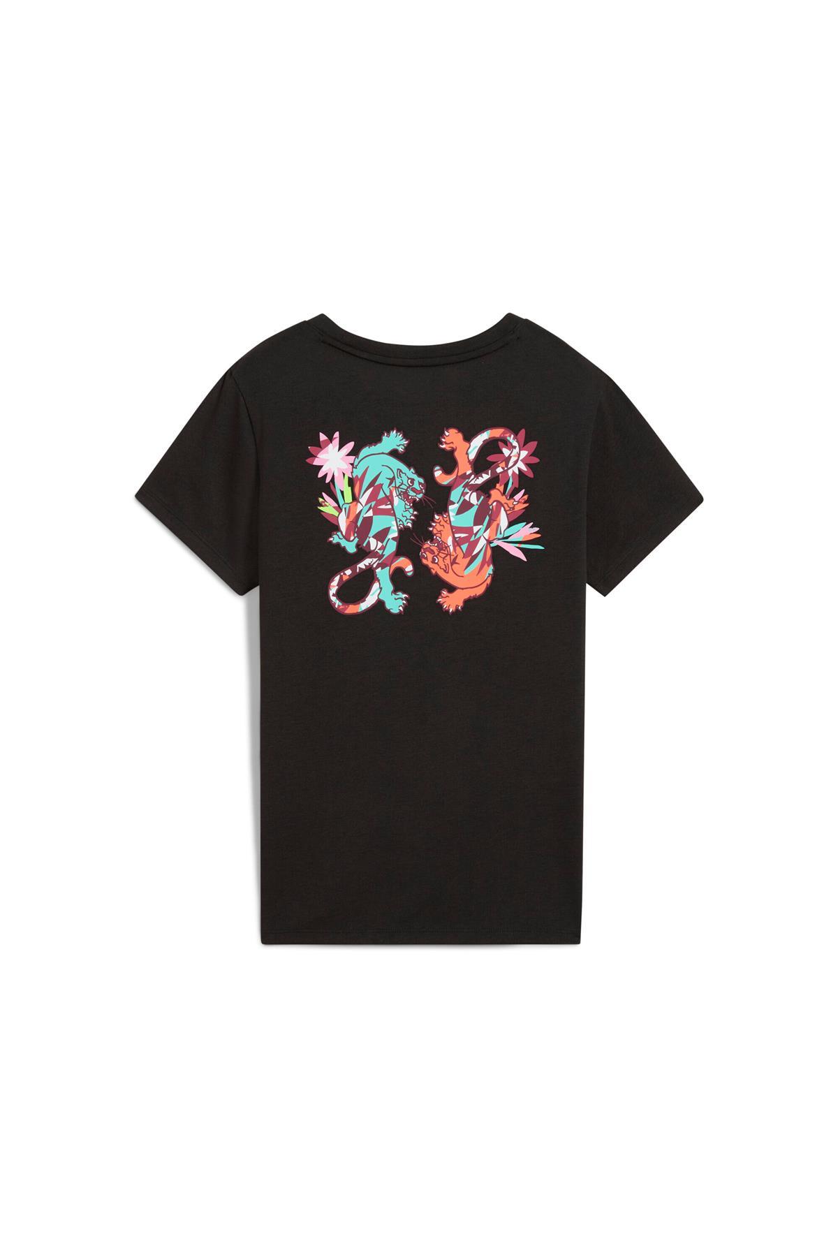 Puma 526559 51 Graphics Train Concept Tee Kadın T-shirt görsel 5