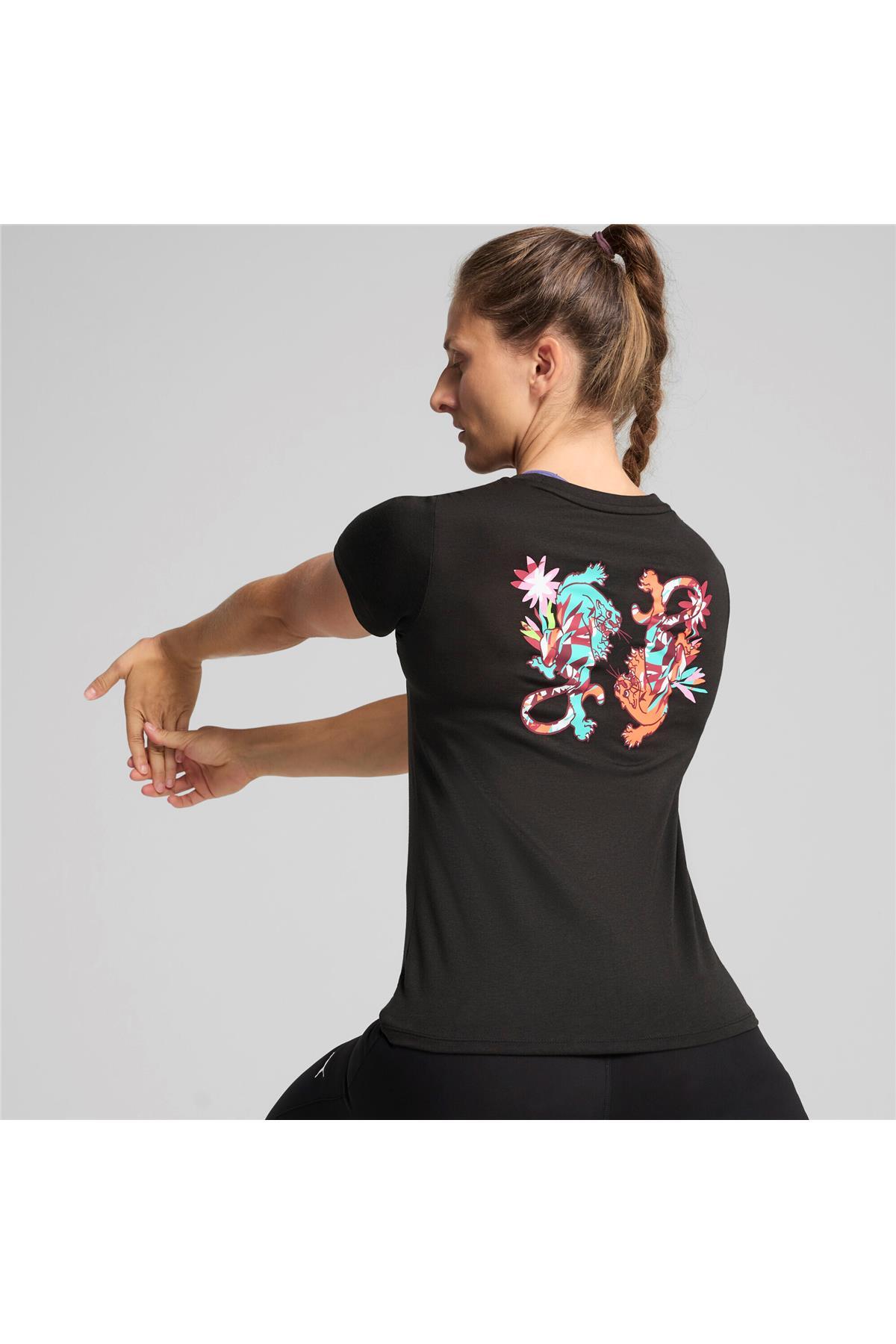 Puma 526559 51 Graphics Train Concept Tee Kadın T-shirt görsel 2