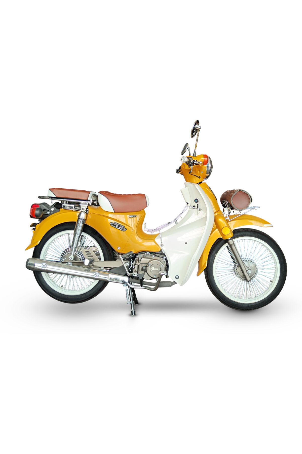 Falcon Retro 50 Benzinli Motosiklet - Sarı