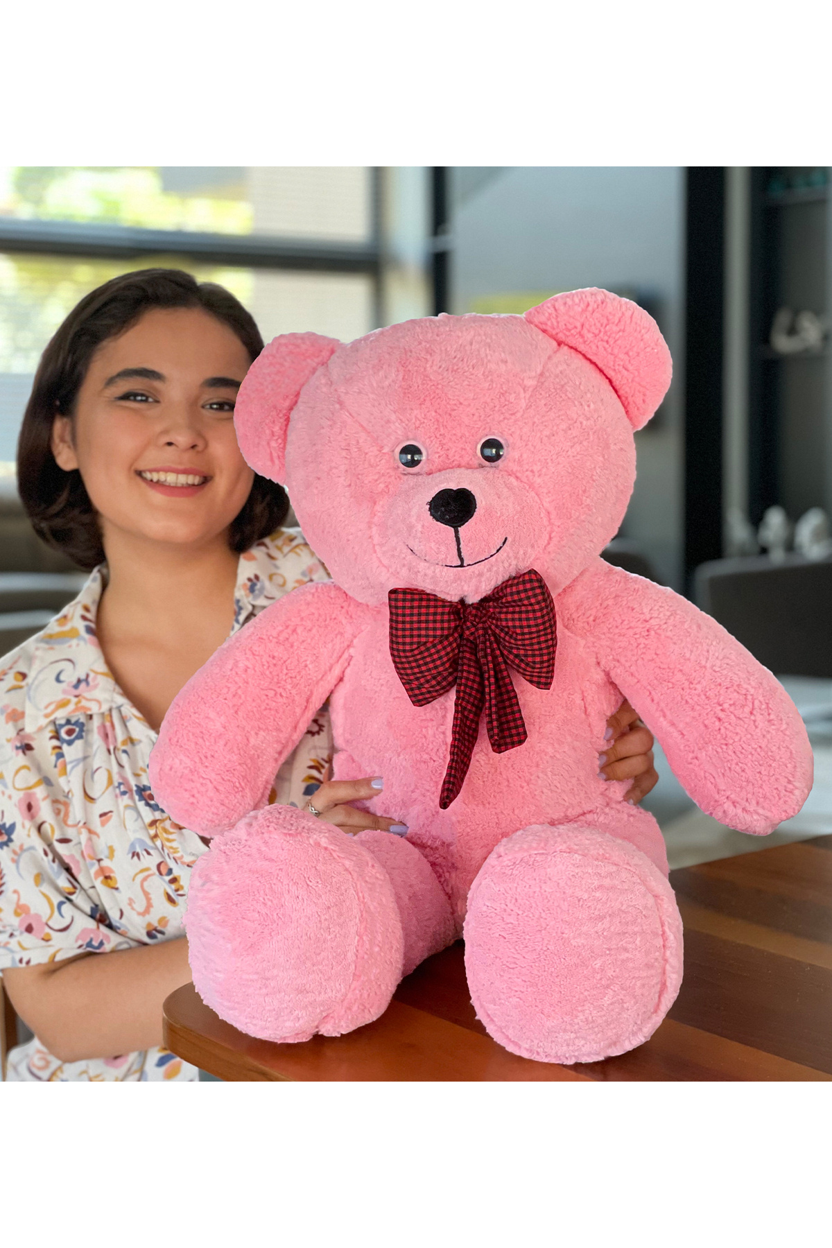 Özgüner Oyuncak 90 Cm Rengarenk Papyonlu Ayıcık (%100 YERLİ) fotoğrafı 2 (önizleme)