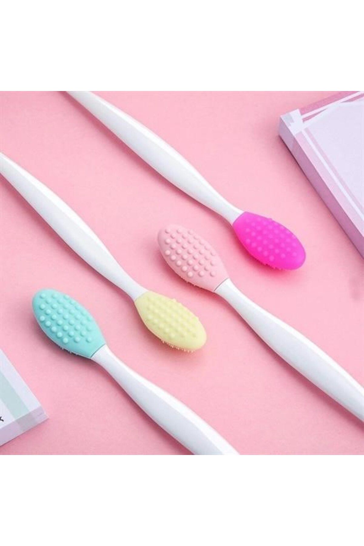 yenitoptan 2 Adet Dudak Fırçası Peeling Etkili Gözenek Siyah Nokta Temizleyici Giderici Çift