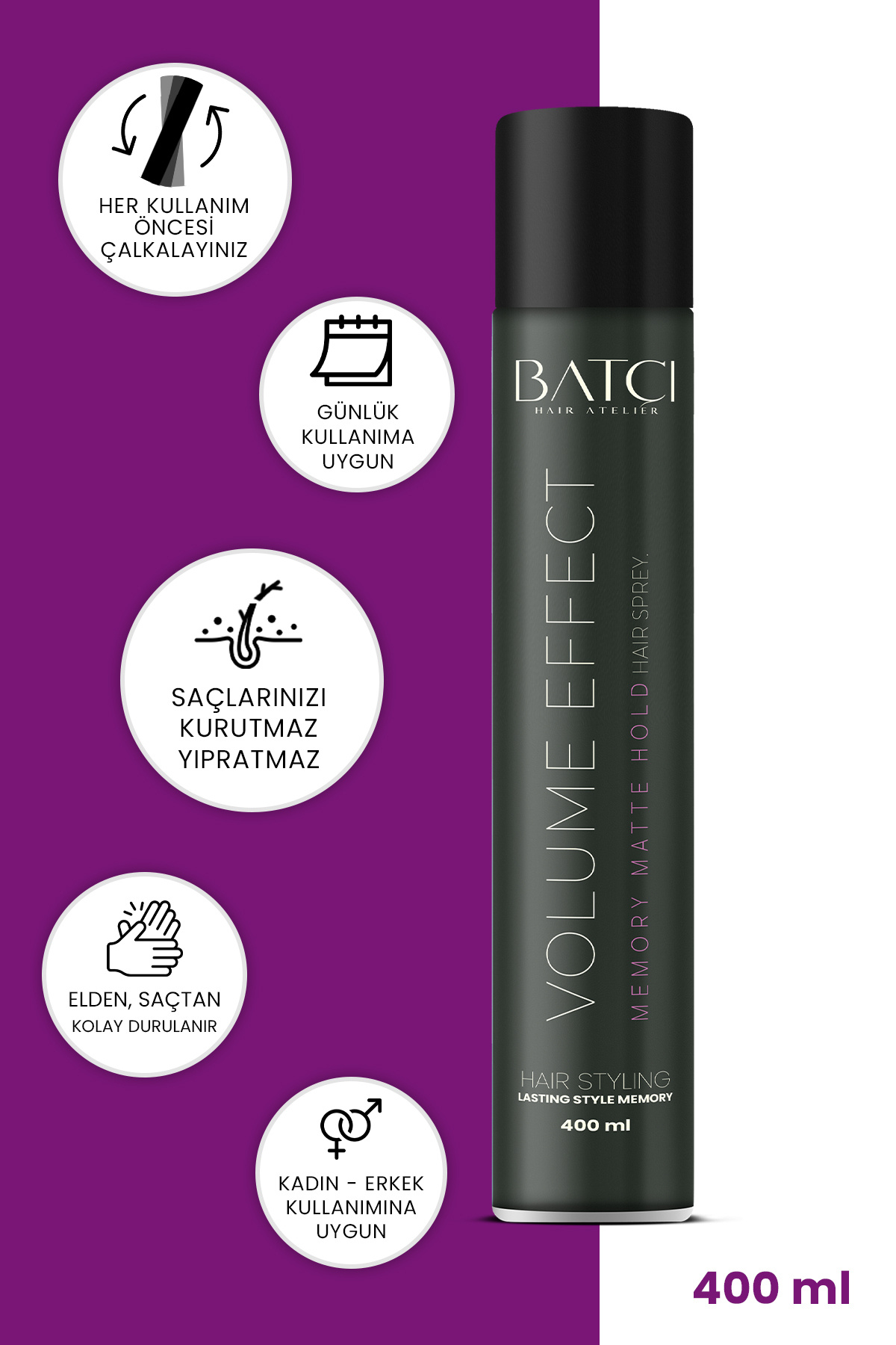 Memory Matte Hold Esnek Tutuşlu Saç Spreyi 400 ML | Doğal Görünüm, Ağırlaştırmaz, Uzun Süre Kalıcı — 8684808759135 — تصویر 4 از 6