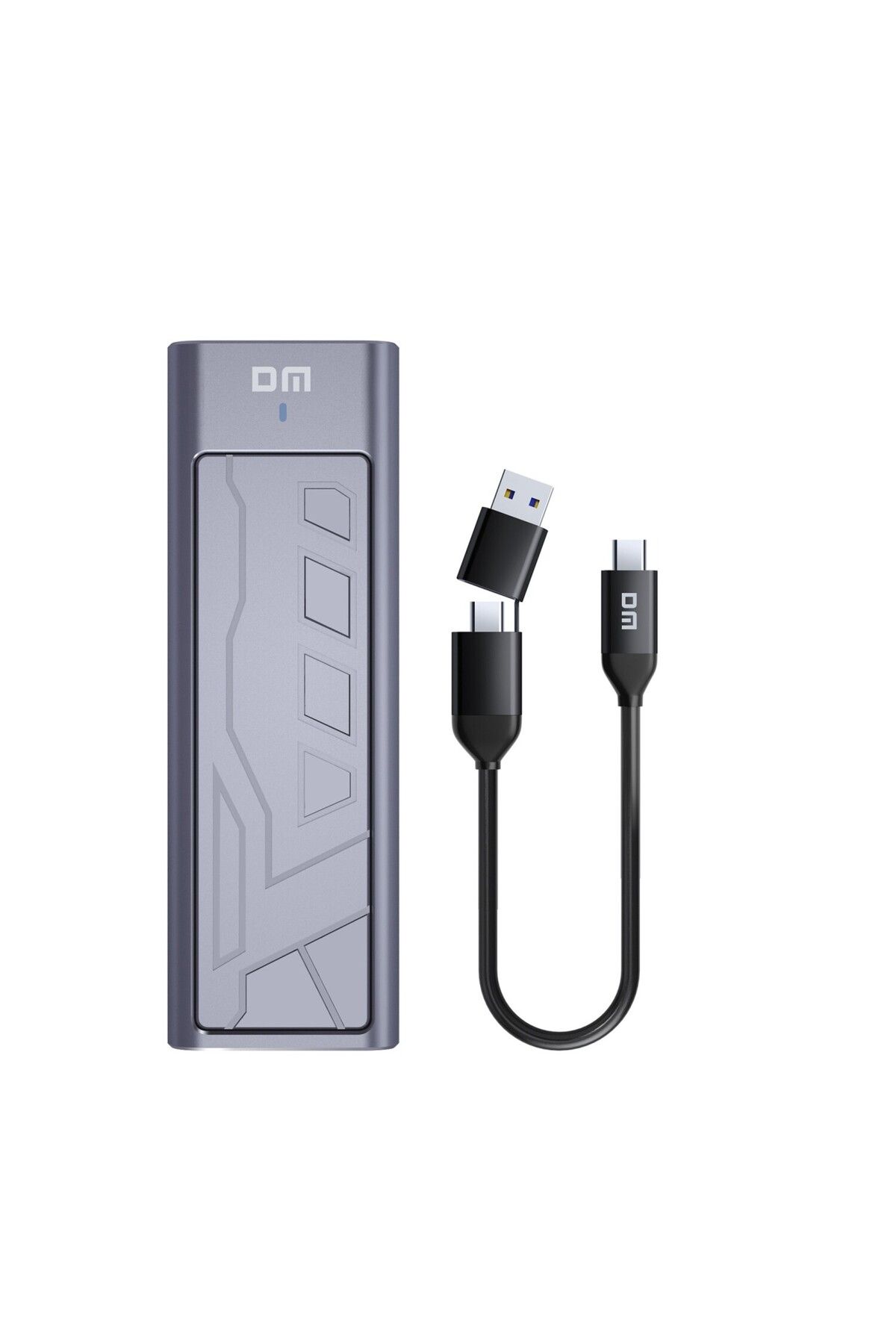 DM HD2000 USB 3.2 Gen 2 Type-C 20Gbps PCIe SATA M.2 NVMe NGFF SSD Disk Kutusu