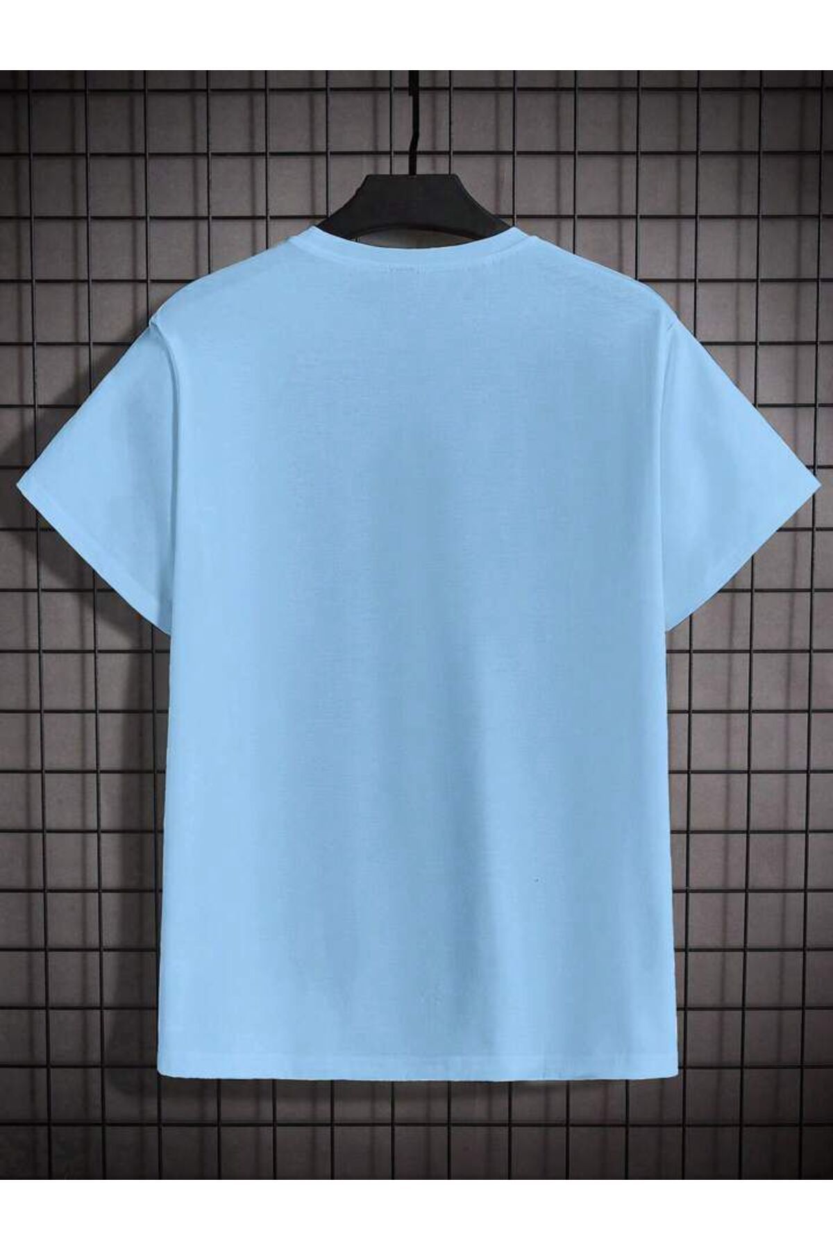trendgar-Tricou oversize unisex albastru cu imprimeu Trust 4