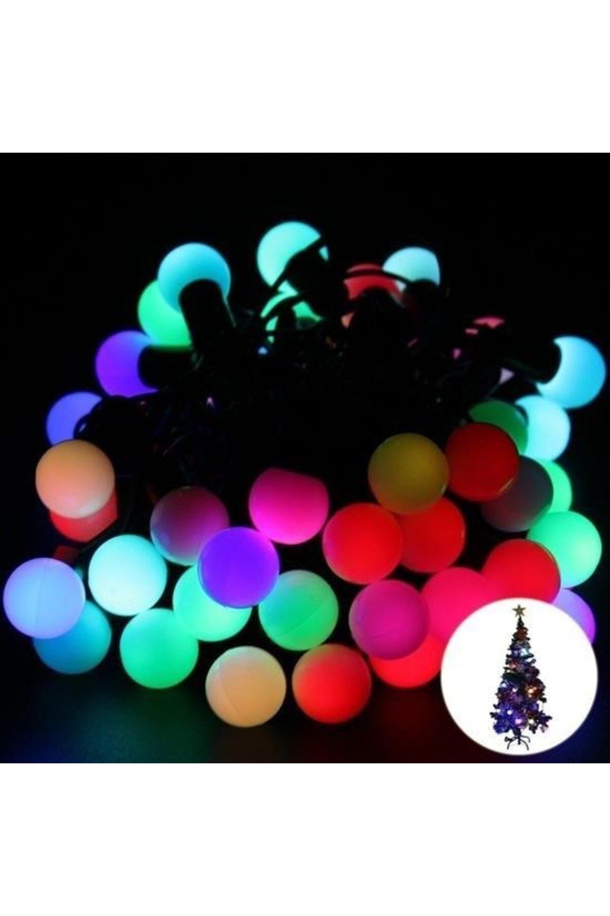 blueb ® Dekoratif Minik Top 40 Ledli Dekoratif Dolama Led Işık (RGB)