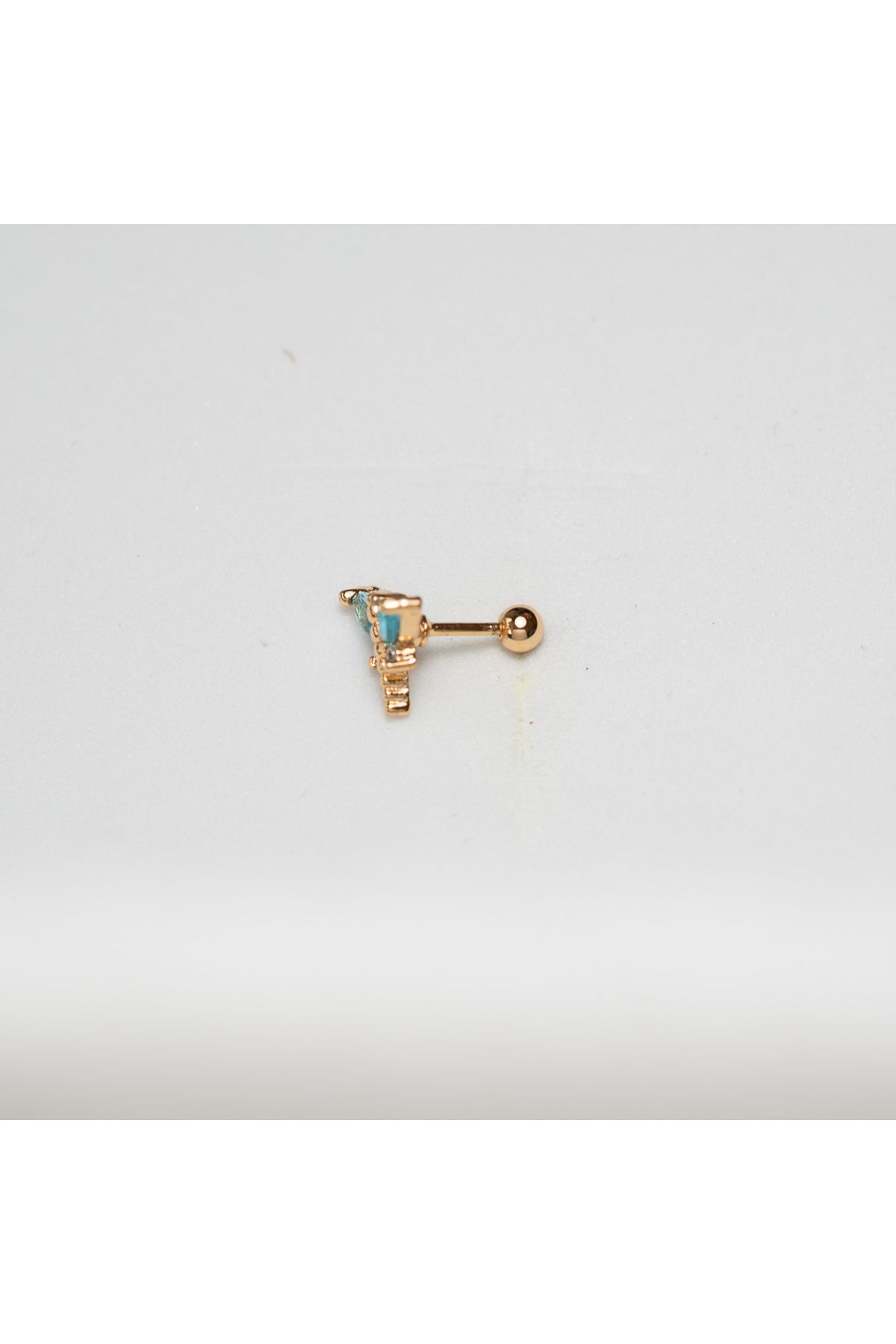 Piercing by Sever-Blue Winged Dragonfly Steel Piercing… Gold/Gold Colored and Clear Stone (Tragus Helix Conch Flat) 3