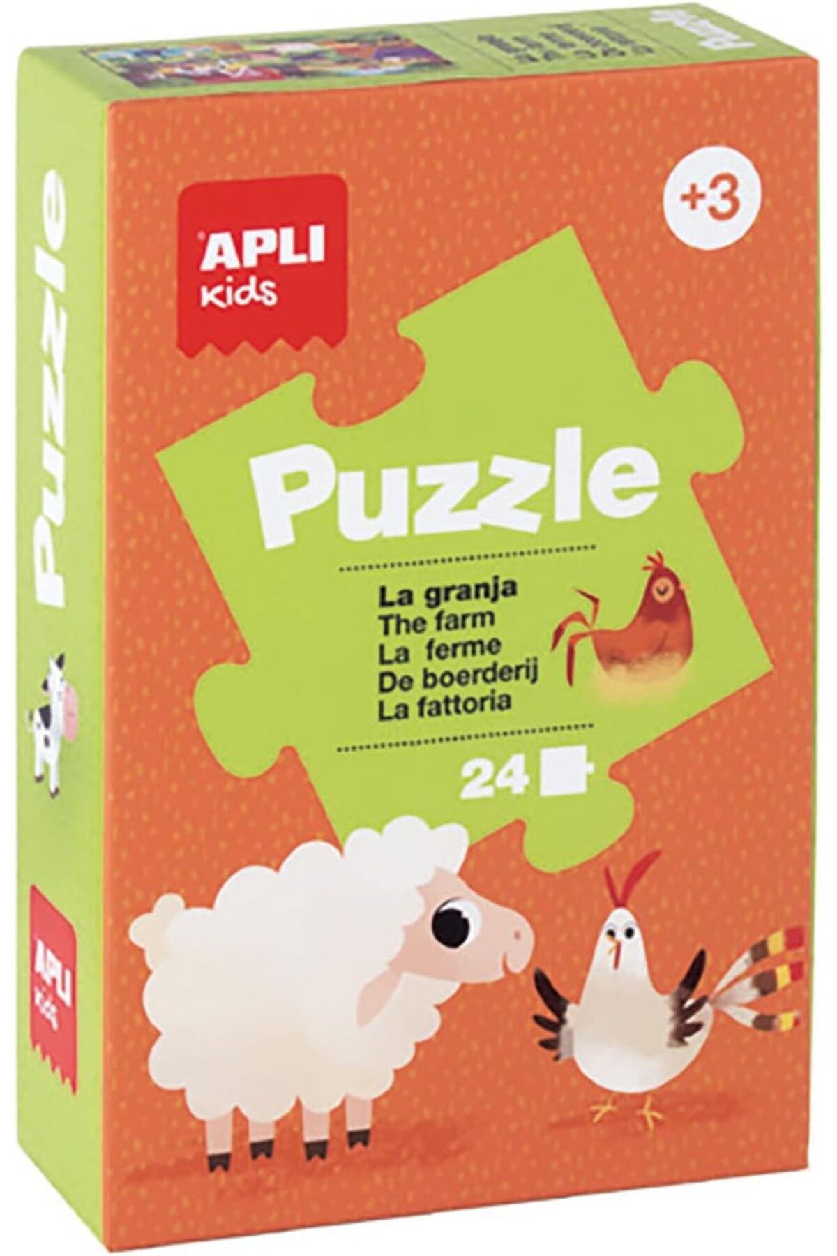 Apli Kids-Set 6 Puzzle-uri Asortate In Cutie Display, 24 Piese Fiecare, Apli, 3 Ani 7