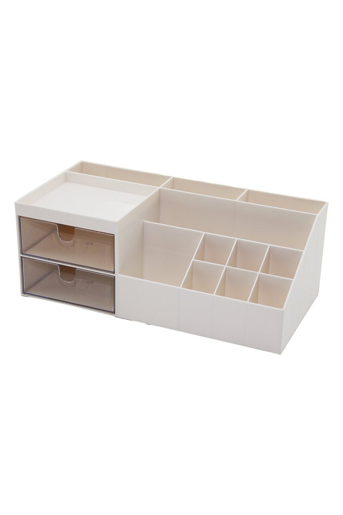 Lisinya 2 ÇEKMECE 12 BÖLME PLASTİK MAKYAJ-TAKI ORGANİZER 12X24CM Y: 4-6-7-8-9CM