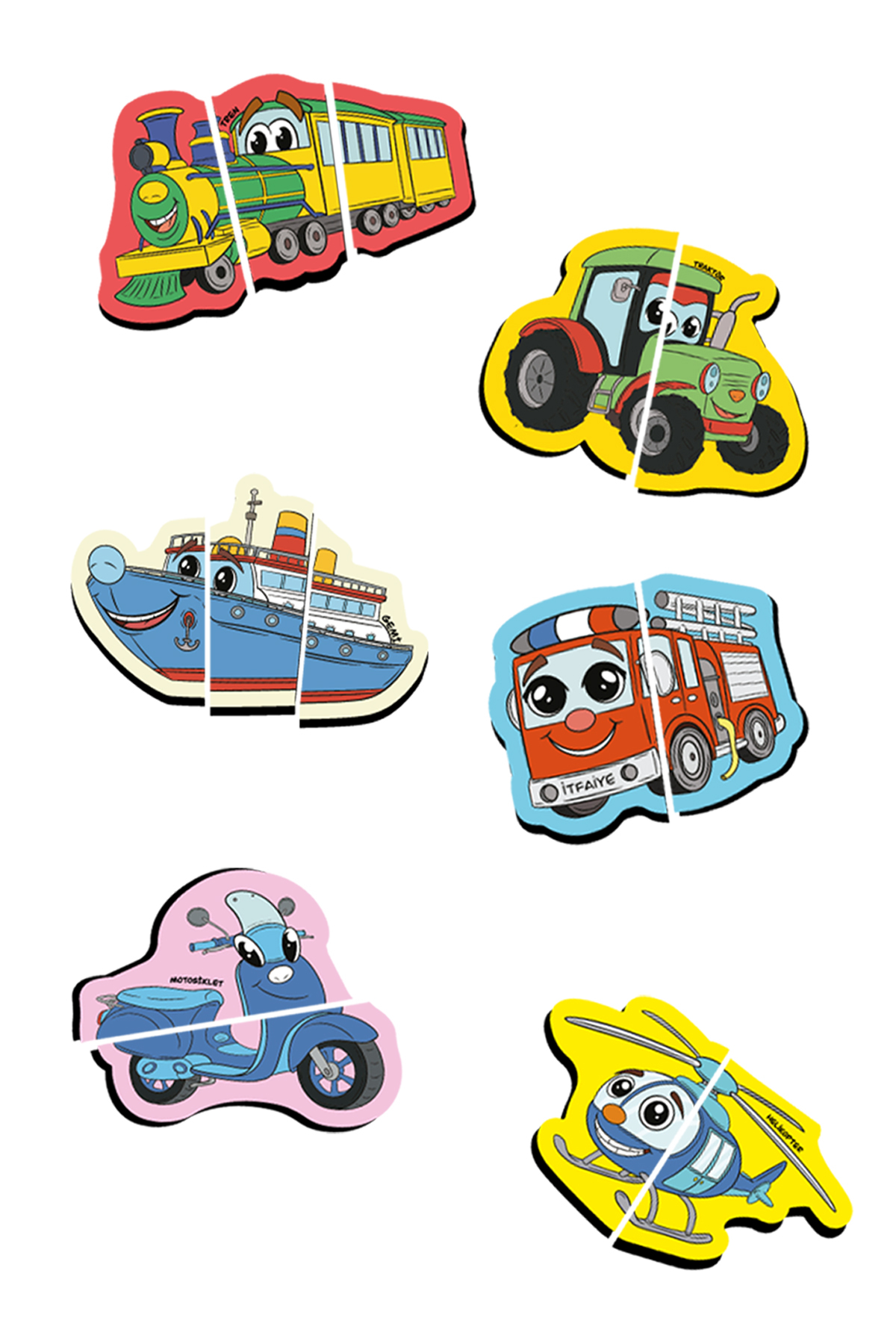 Çocuk Akademi Çocuk Akademi Mıknatıslı Puzzle Serisi Taşıtlar fotoğrafı 2 (önizleme)