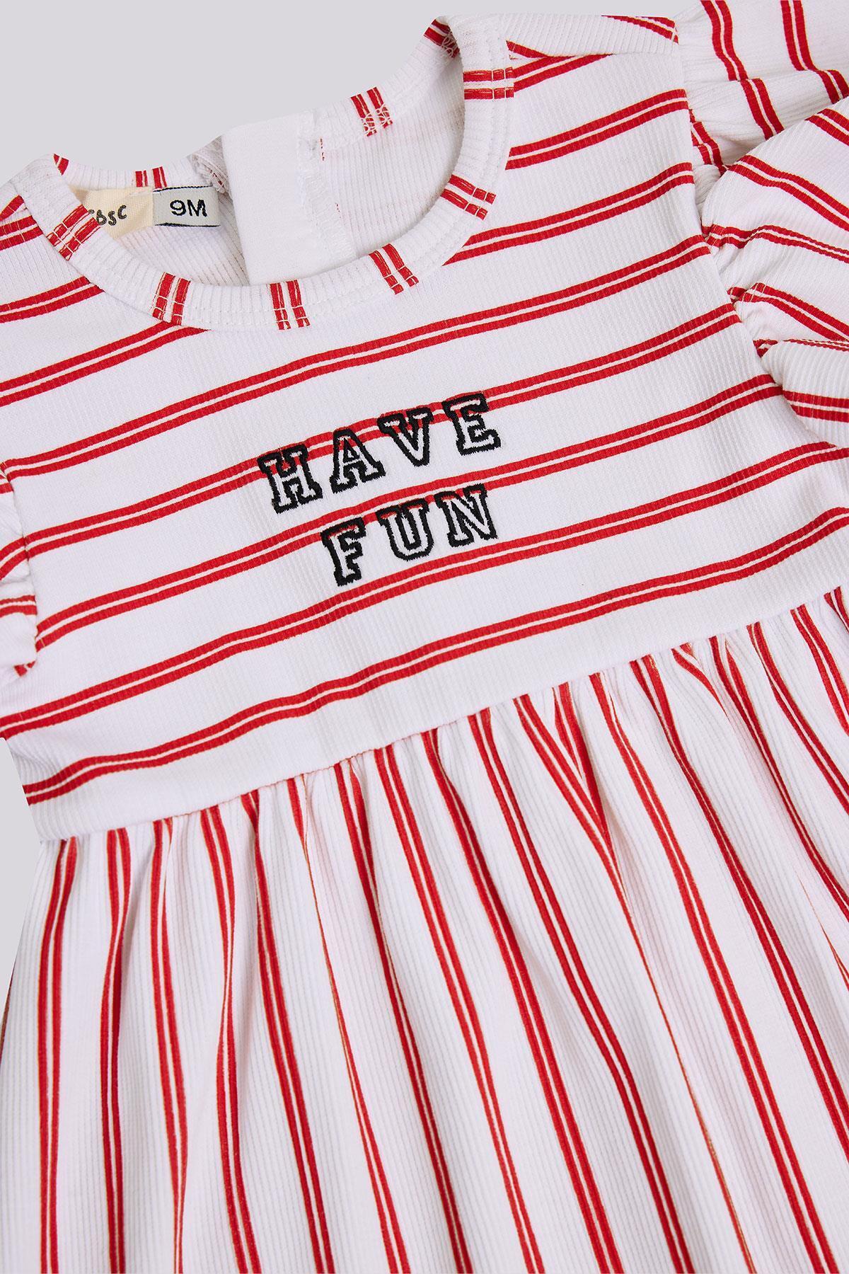 GB Baby BG Store Kız Bebek Çizgili Elbise fotoğrafı 3 (önizleme)