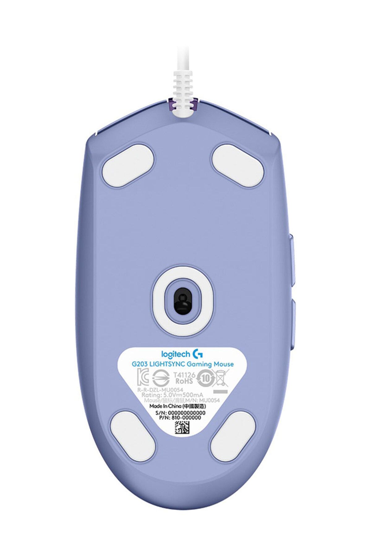 logitech-Logitech G203 Light sync Lavender Gaming Mouse 2