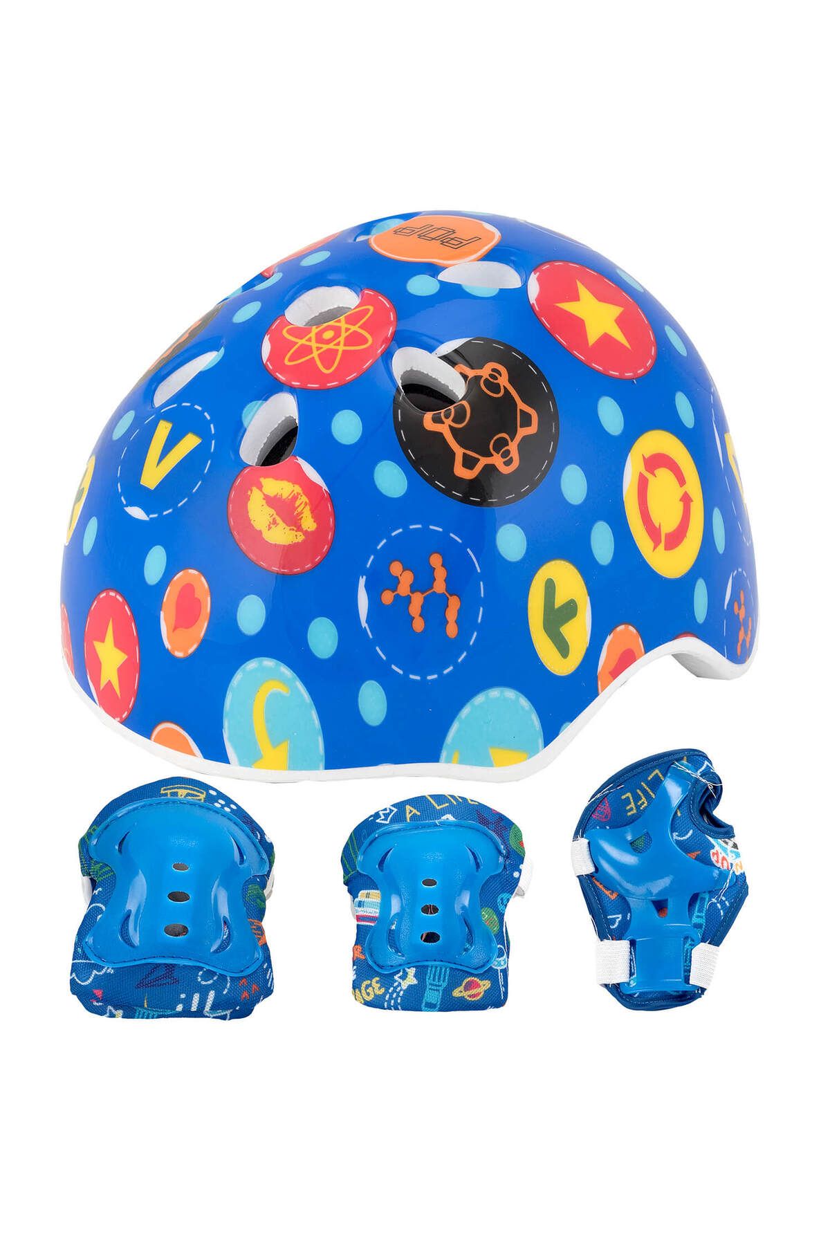 ACTION ONE Set Casca Si Protectii Copii Guard, 7 Piese, Marimea M, Albastru - One Size