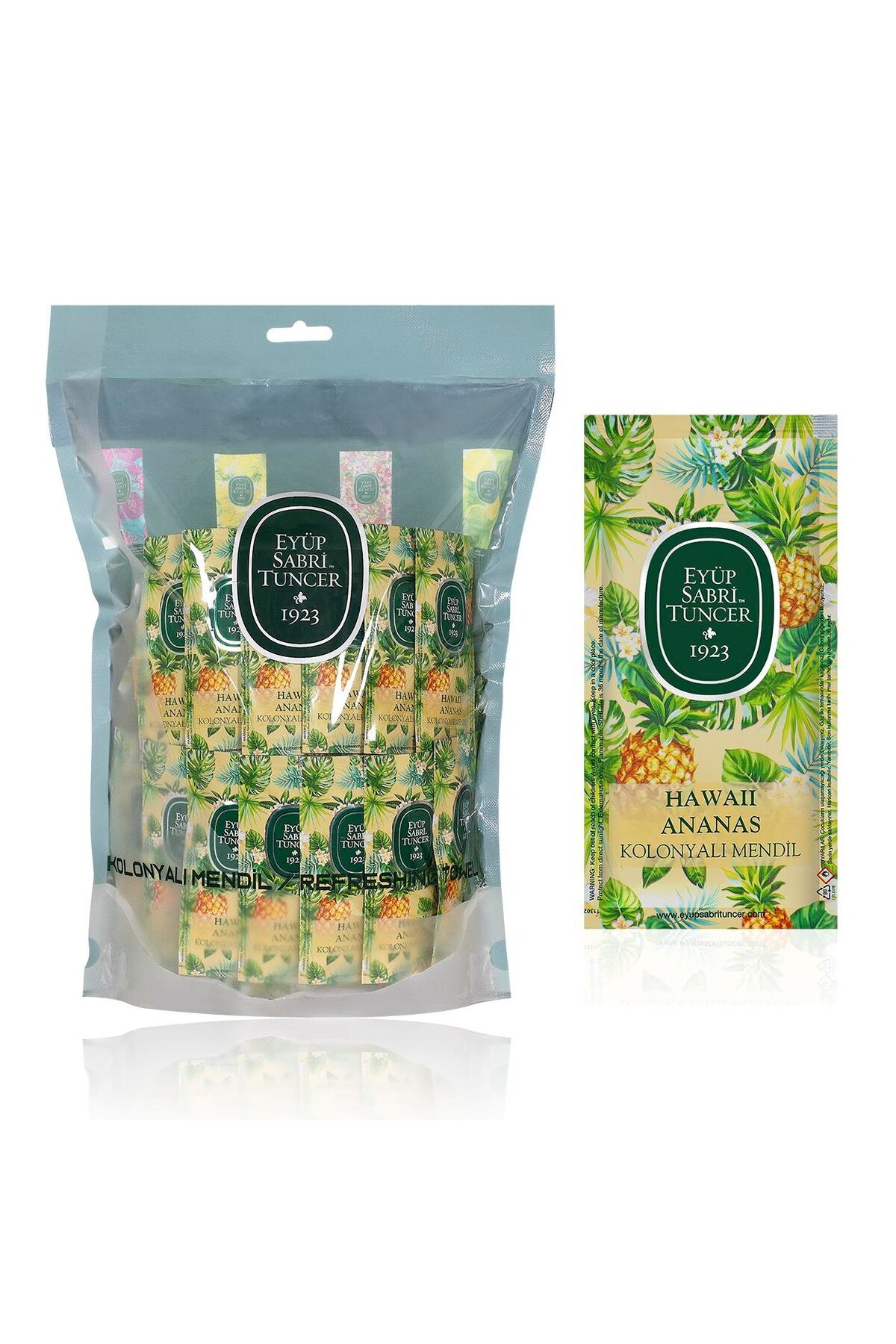 Eyüp Sabri Tuncer Hawaii Ananas Kolonyalı Mendil 150li (KÜÇÜK BOY) fotoğrafı 2 (önizleme)