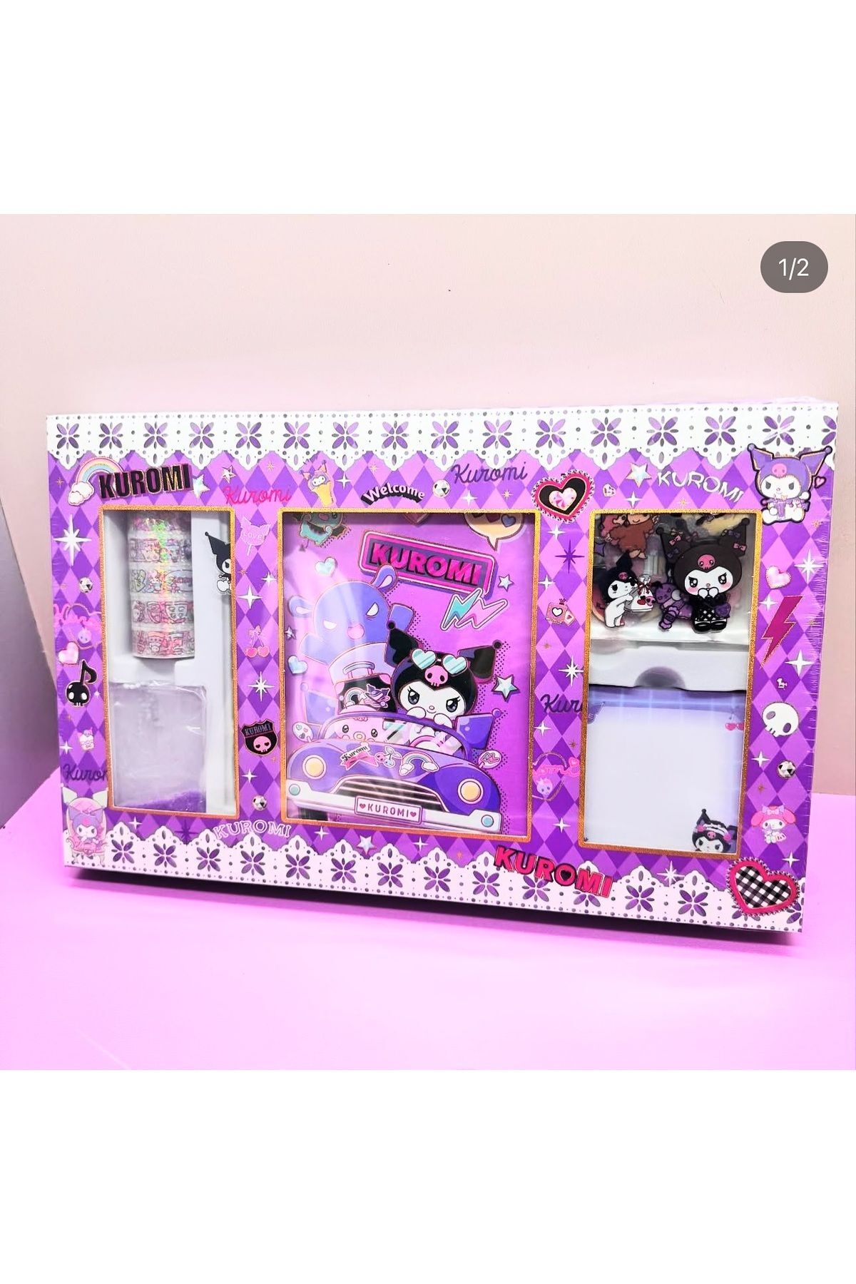 sofun Kuromi Temalı Sevimli Çocuk Kırtasiye Seti