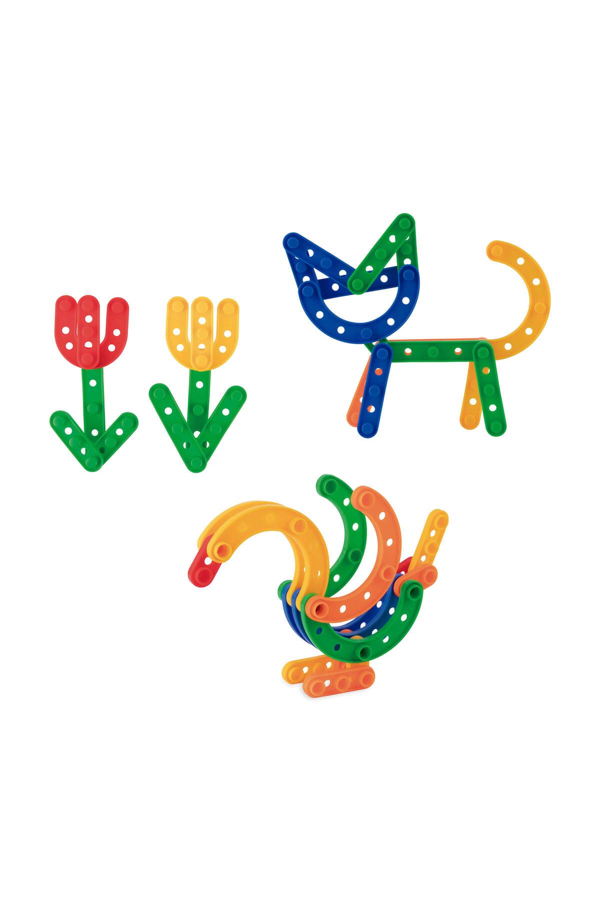 Apli Kids-Educational building game, Design Builder, 3D shapes, 60 multicolored pieces, Stem, Apli, +4 years 3