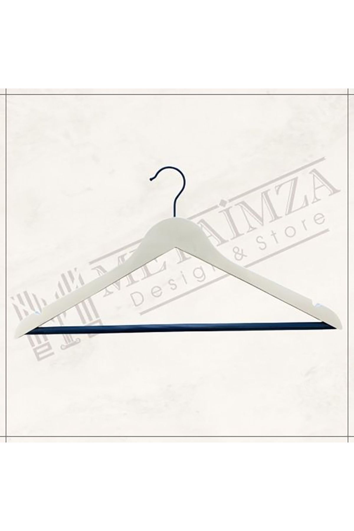 Metaimza Design Store A Plus Ahşap Askı 10 adet Çift Renkli Dekoratif Elbise Askısı Pantalon Gömlek Askısı