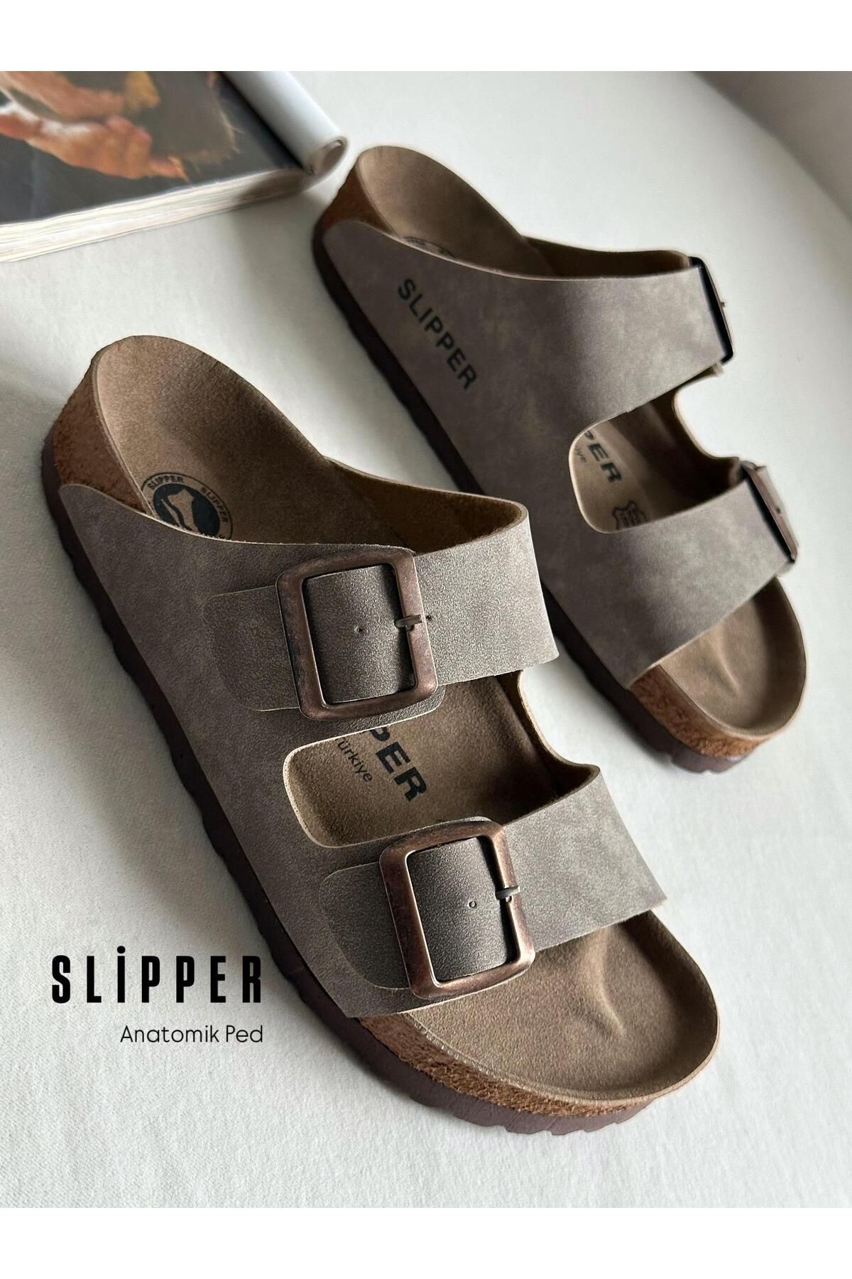 Zuum Slipper Tokalı Kadın Terlik - Vizon