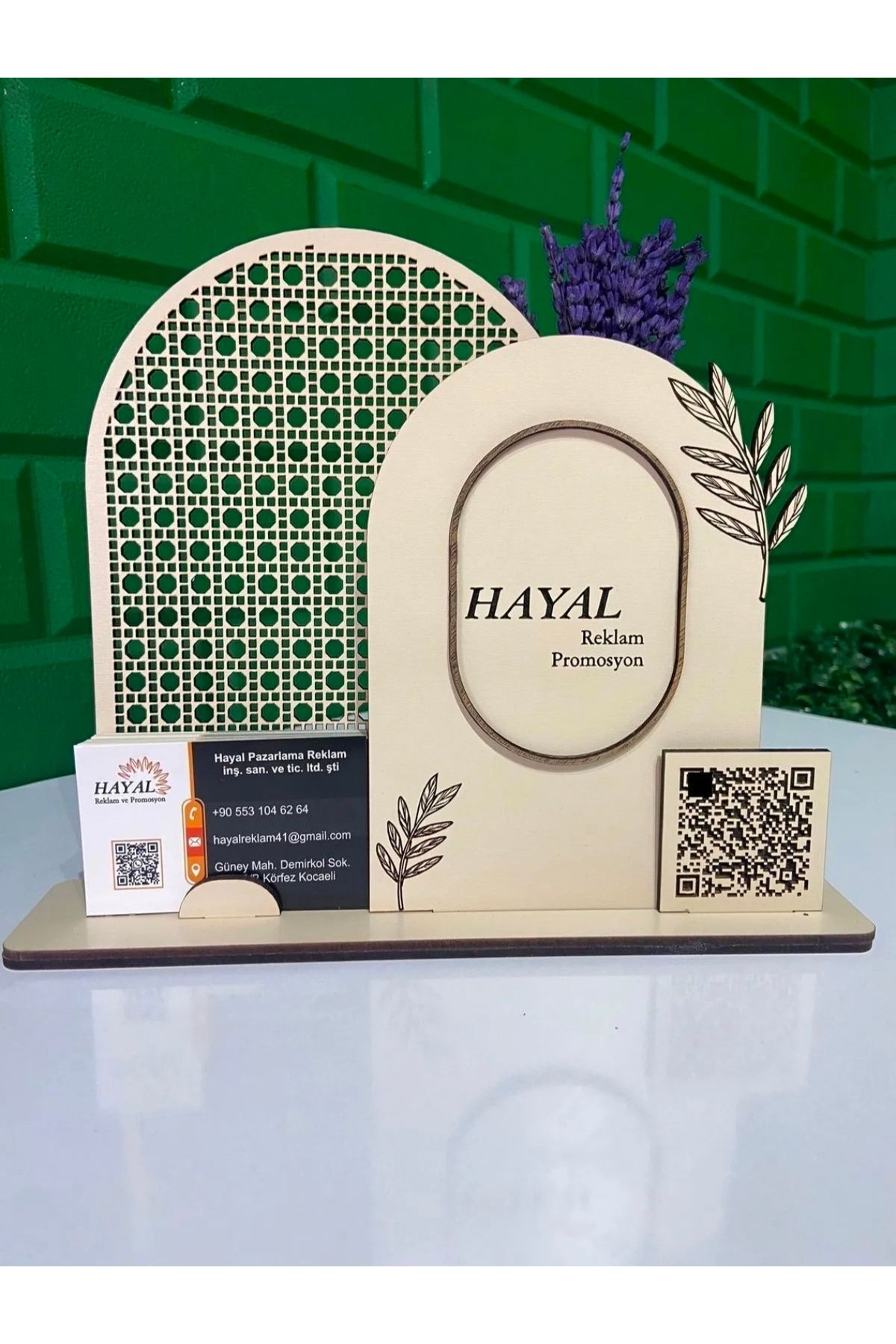 HARPİES Masaüstü (Kişiye Özel) QR Kodlu Kartvizitlik|20*15 CM|MK5001