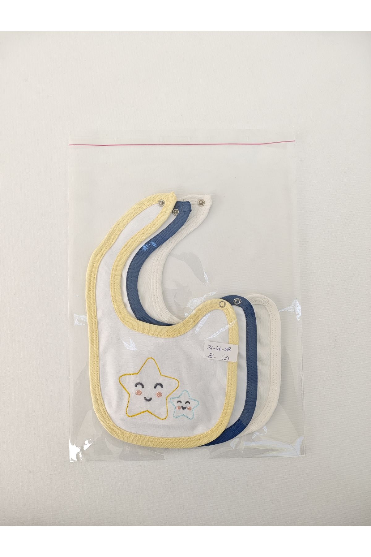Tomuycuk-K%100 Cotton 3-Piece Baby Boy Bib Collar Baby Bib Double Layer Snaps Scarf Drool Bib 3