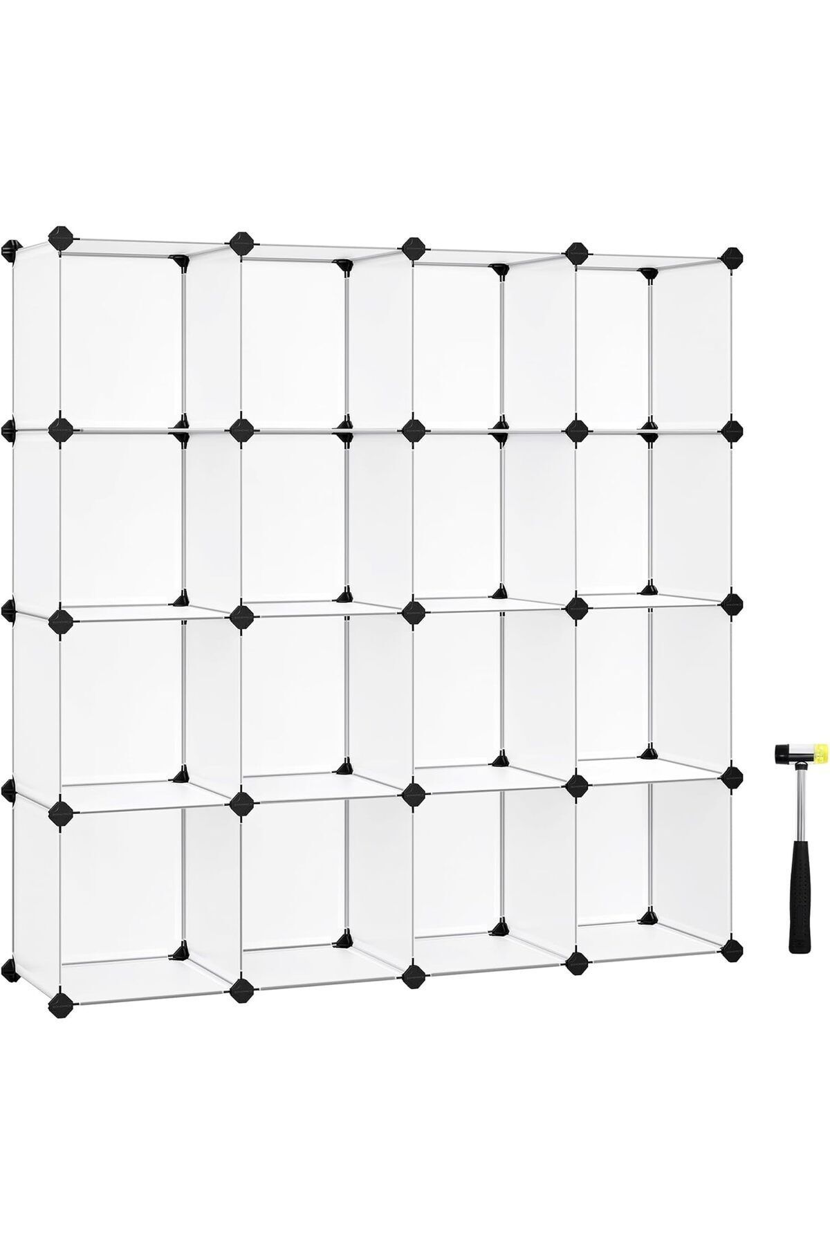 STOREMAX Ayakkabı Rafı 15 Küp, Plastik Raf, 153 x 31 x 153 cm, Beyaz LPC44L 646268