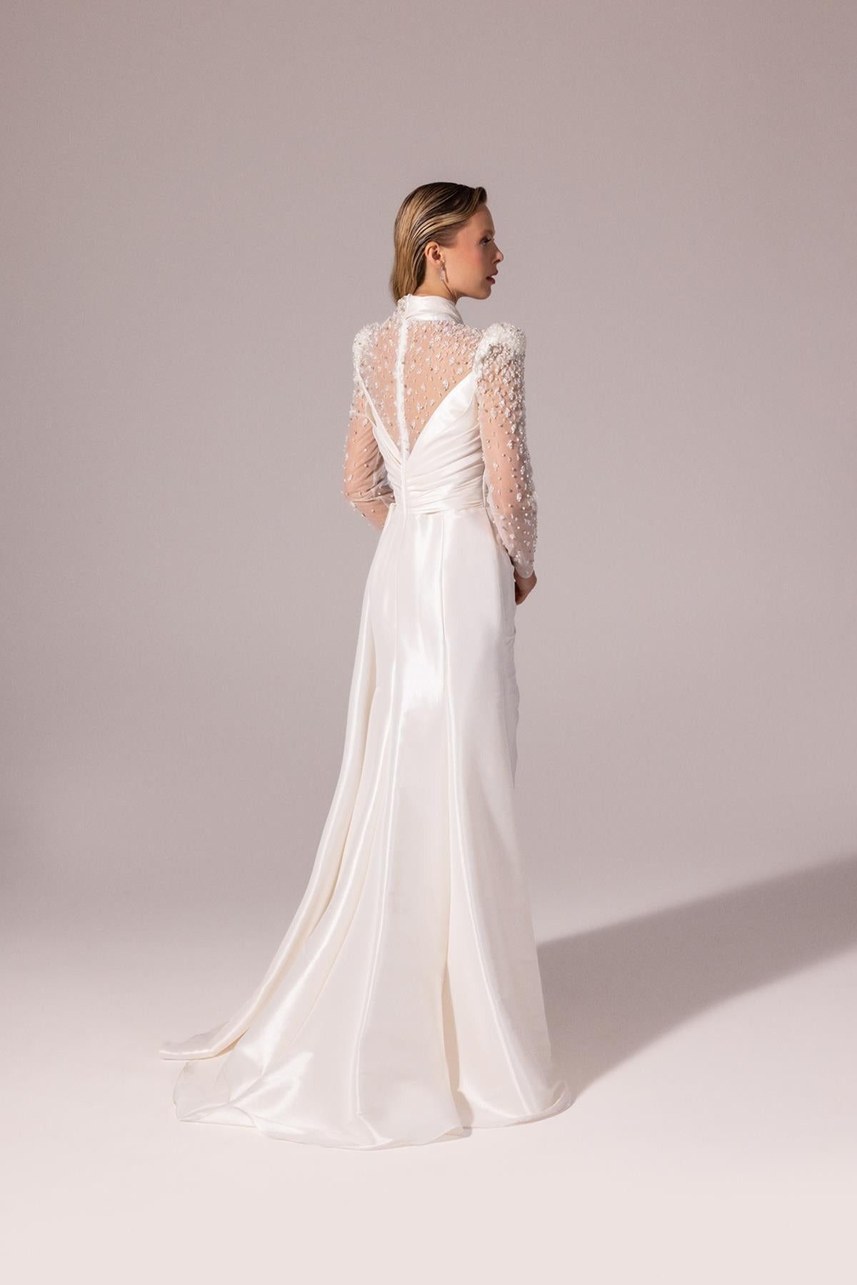 Kenzel-Full Size Embroidered Puffy Long Evening Dress 3