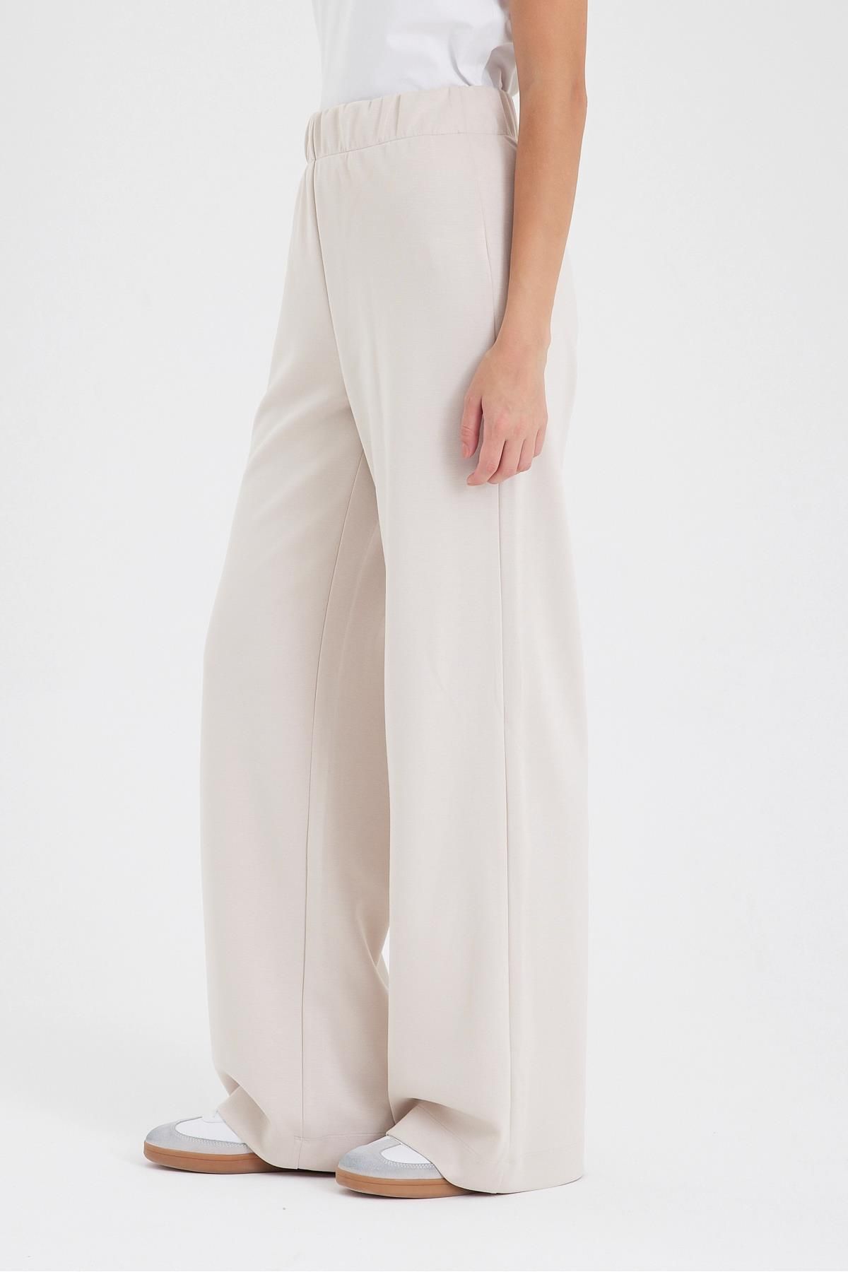 VENA-Women's Jovie Bone Soft Textured High Waist Wide Leg Pants (Cupro) 3