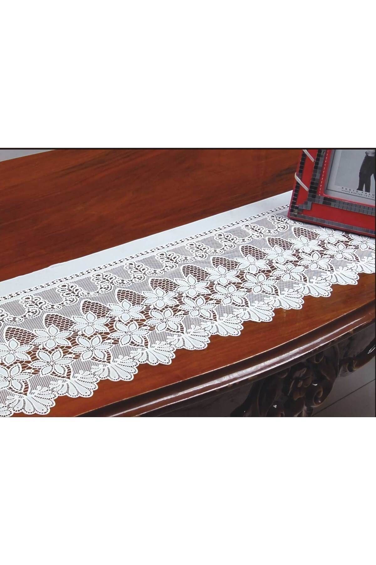 Blue Home Pvc Dantel Raf - Terek - Dolap Ve Çekmece Örtüsü / Ebat: 23 Cm X 5 Mt -krem