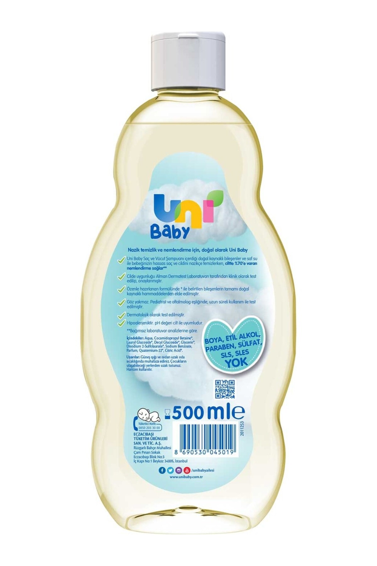 Uni Baby Saç Ve Vücut Şampuanı 500 Ml fotoğrafı 6 (önizleme)