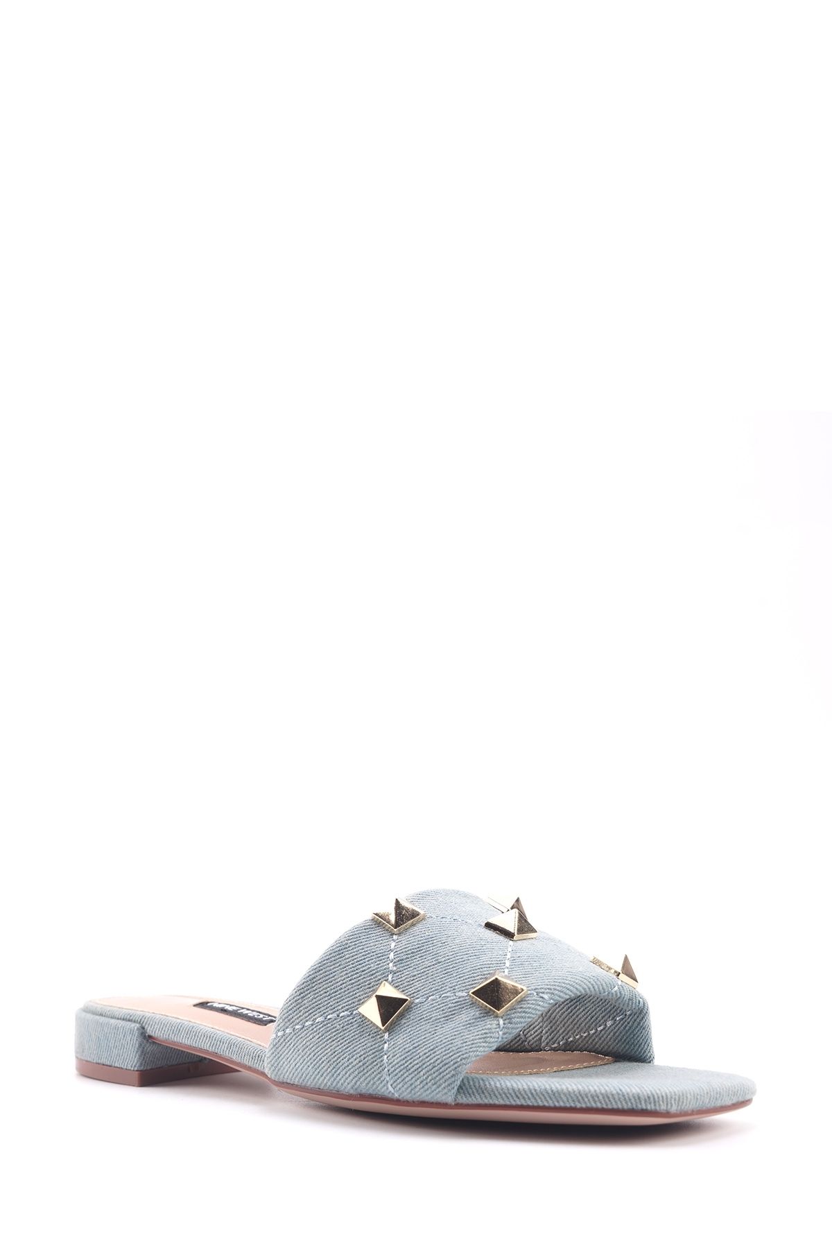 دمپایی آبی زنانه 4FX مسطح اورجینال Nine West