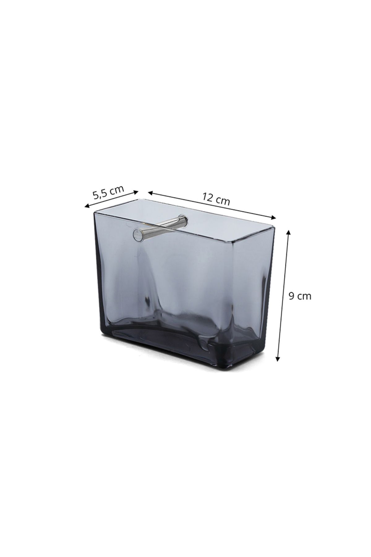 Prima Nova-Transparent Black Biga Toothbrush Holder - Chrome 3