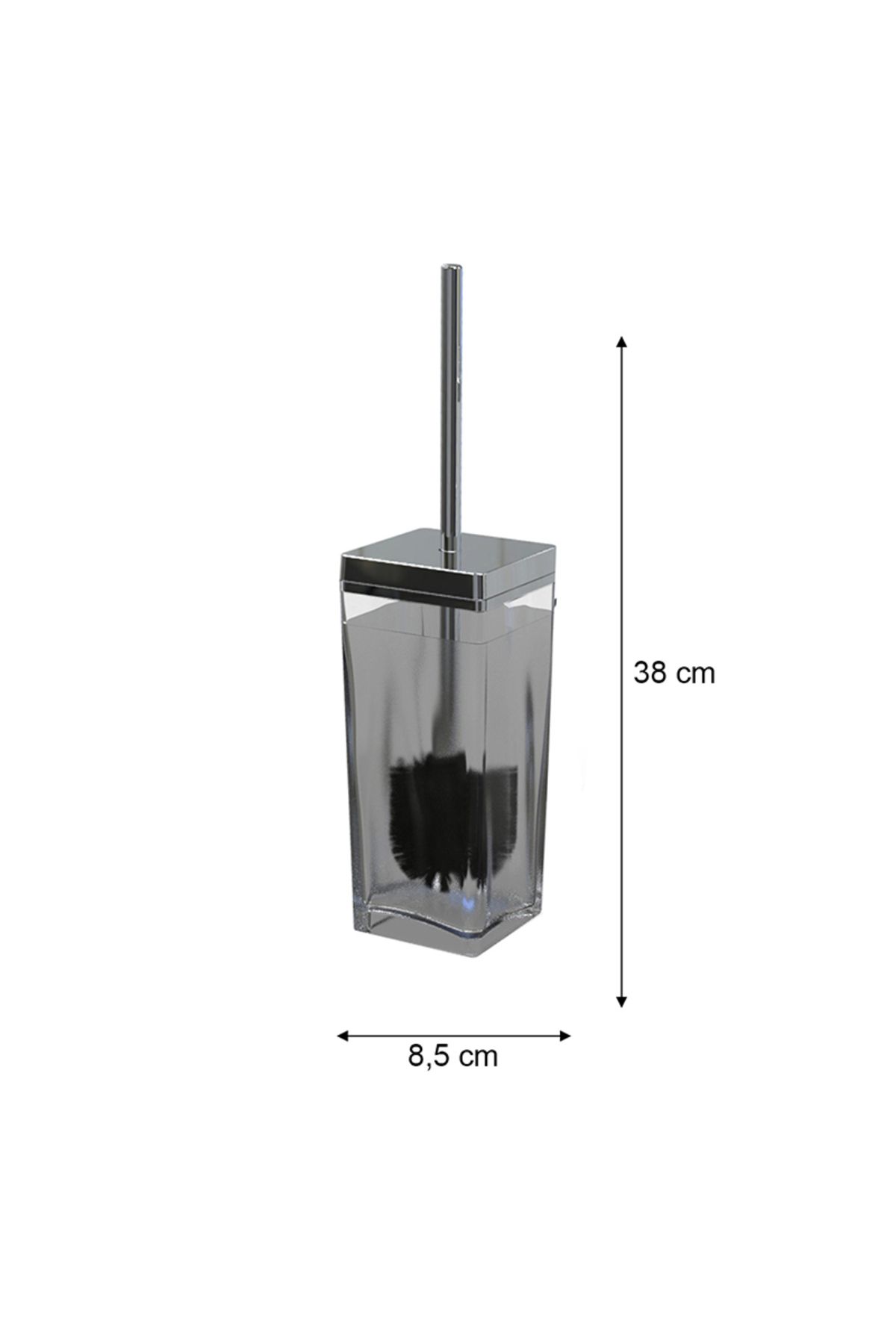 Prima Nova-Black Transparent Chrome Biga WC Brush 4