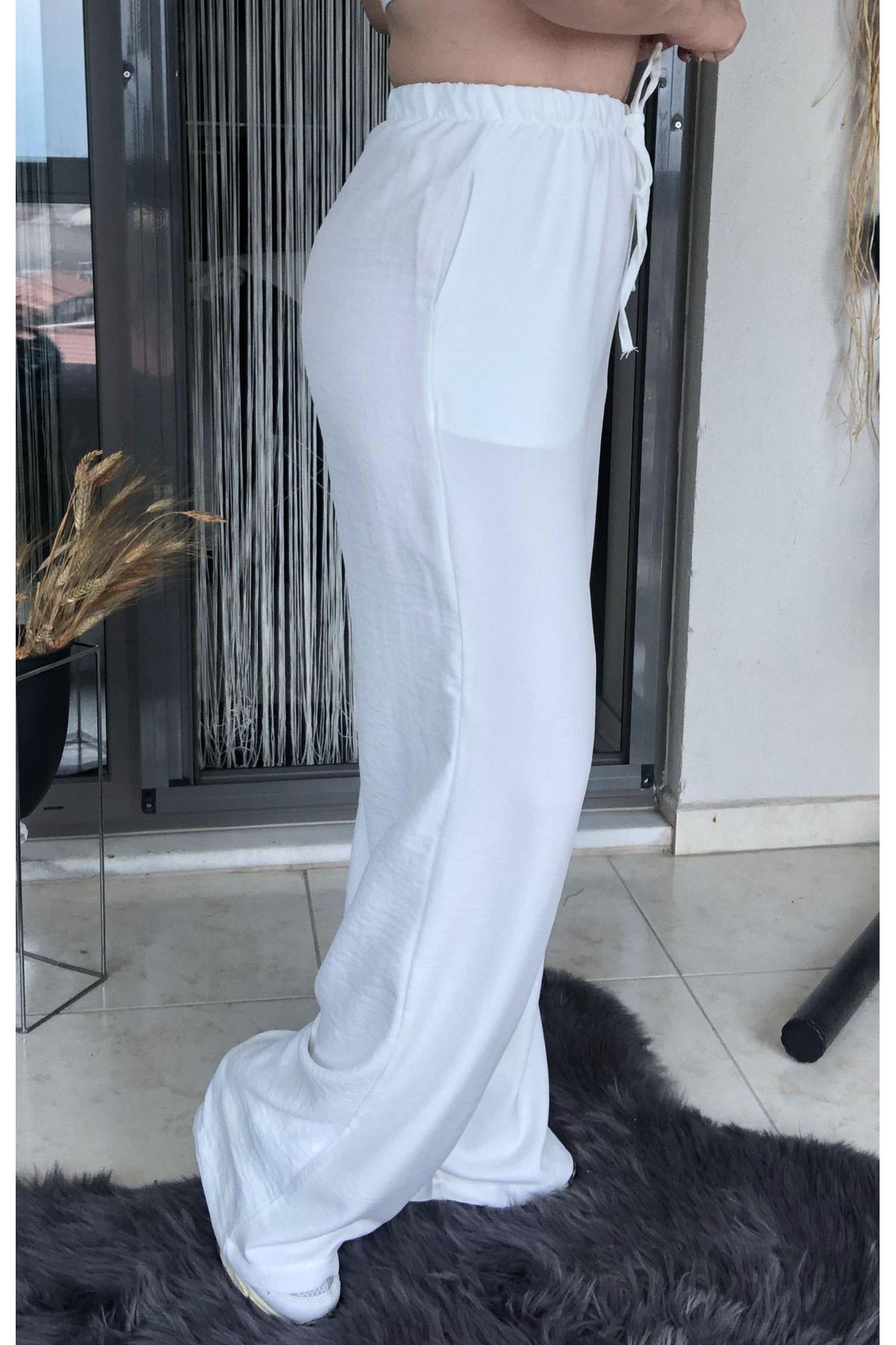 Dila Butik-Ayrobin Linen Palazzo Trousers 5