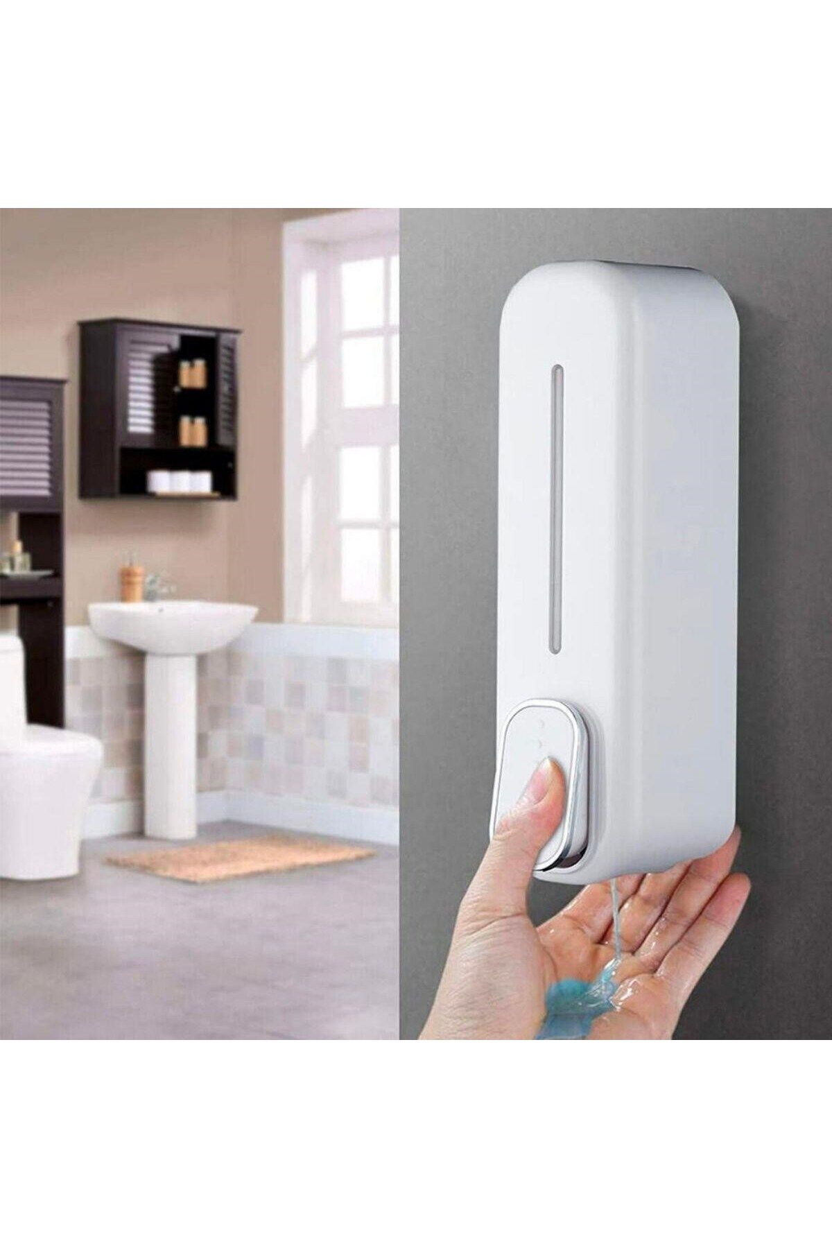 COLLECTİON Beyaz Sabunluk Duvara Monte Sıvı Sabunluk Dispenser 300 ml