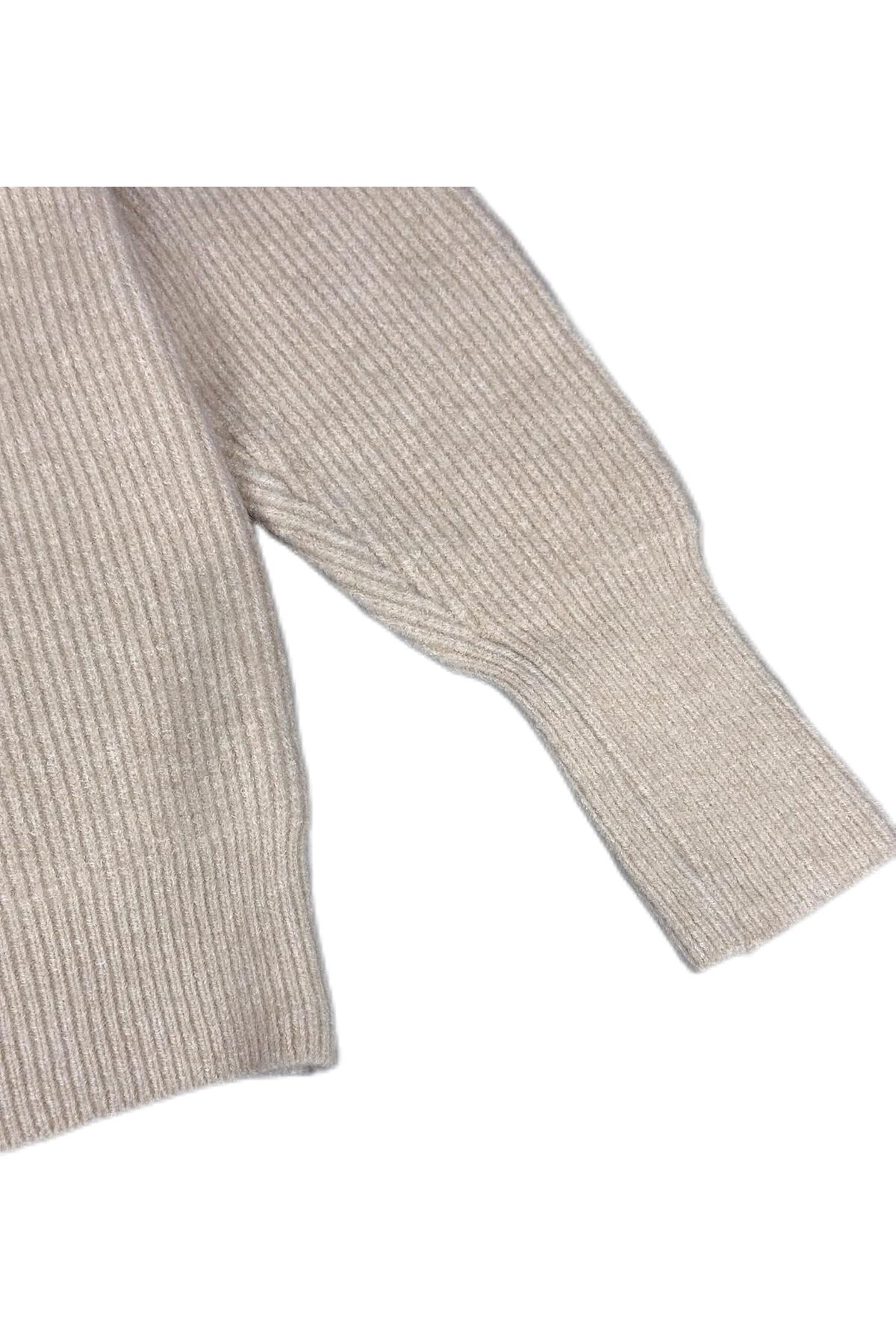 سترة بيج مضلعة برقبة على شكل حرف V للنساء والفتيات من BUNCA