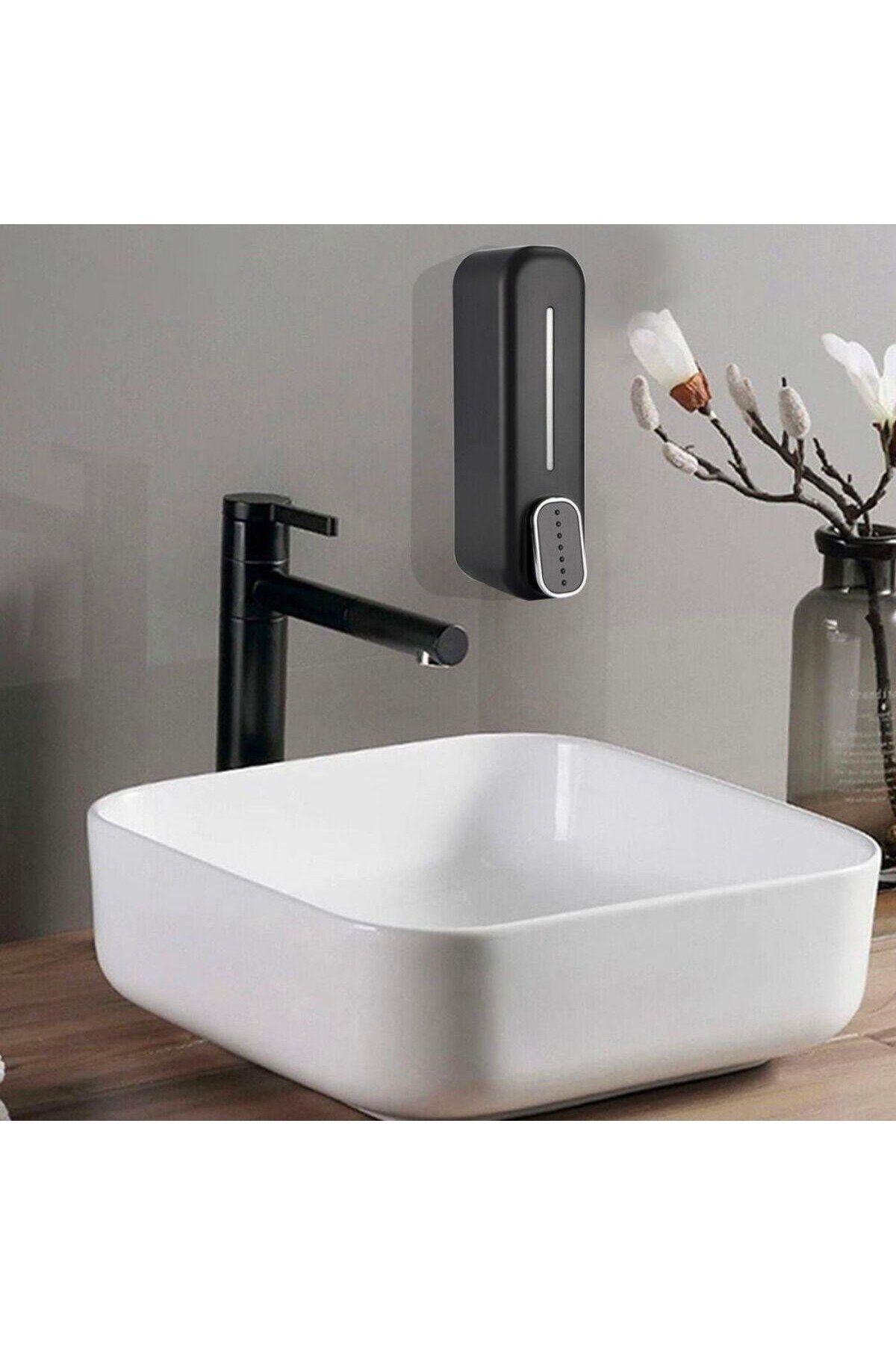 COLLECTİON Siyah Sabunluk Duvara Monte Sıvı Sabunluk Dispenser 300 ml