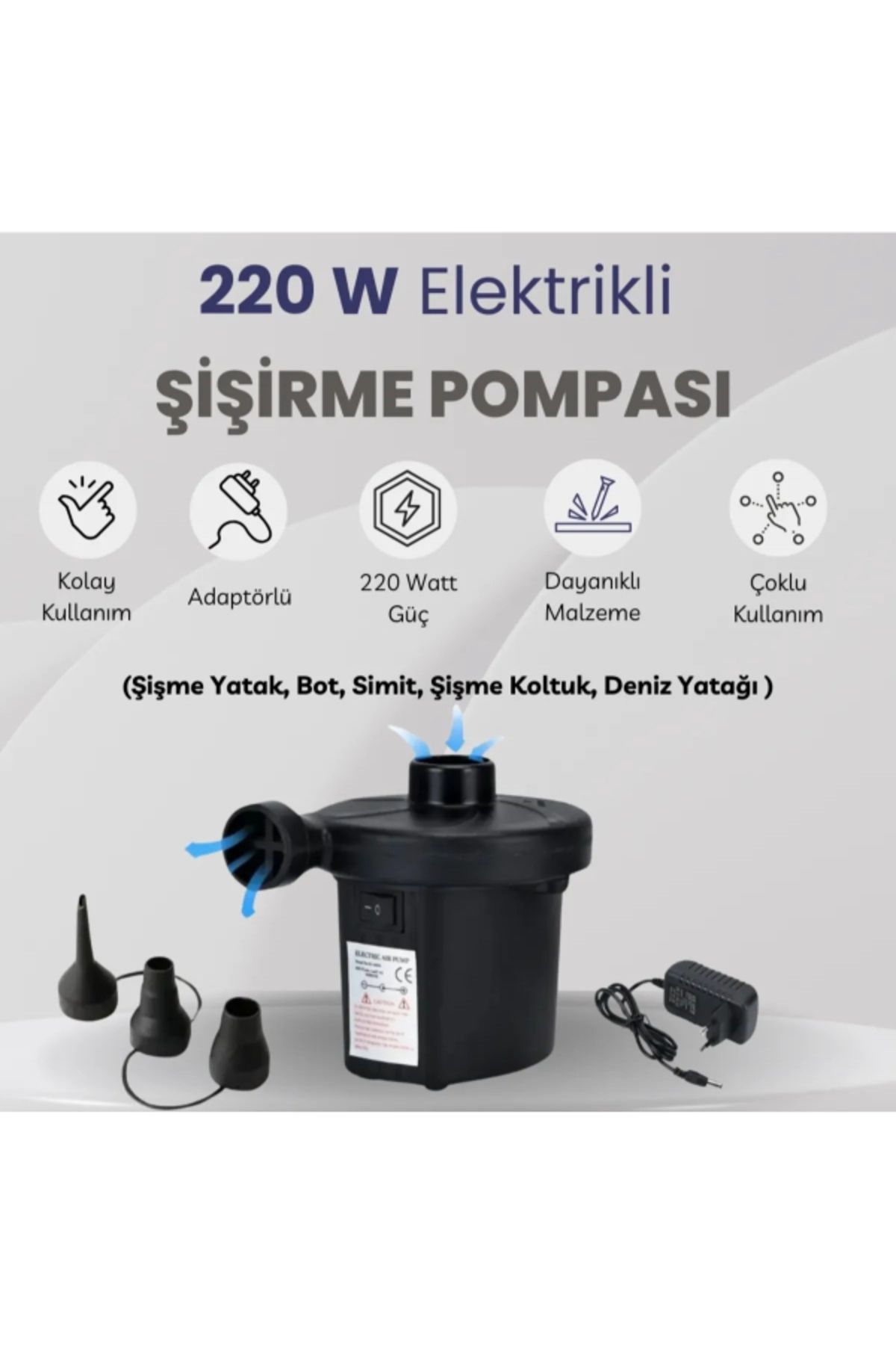 BirdoluSepet İki Yönlü Elektrikli Hava Pompası
