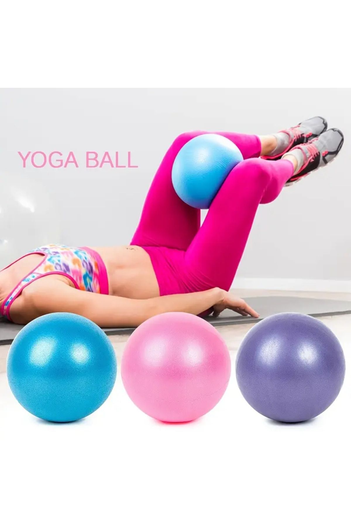Askımo 20 cm Cm Fitilli Pilates Topu Ve Plates Denge Yoga Spor Egzersiz Top Jimnastik Fitness