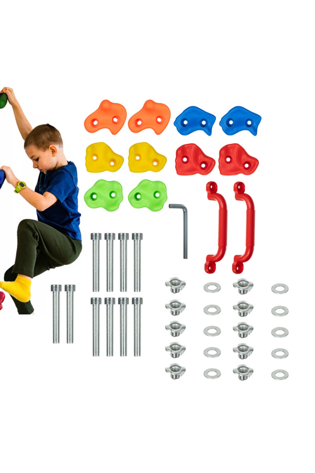 zola Set Pietre De Catarat, Zola, 10 Prize De Escaladare, 2 Manere De Sustinere - One Size