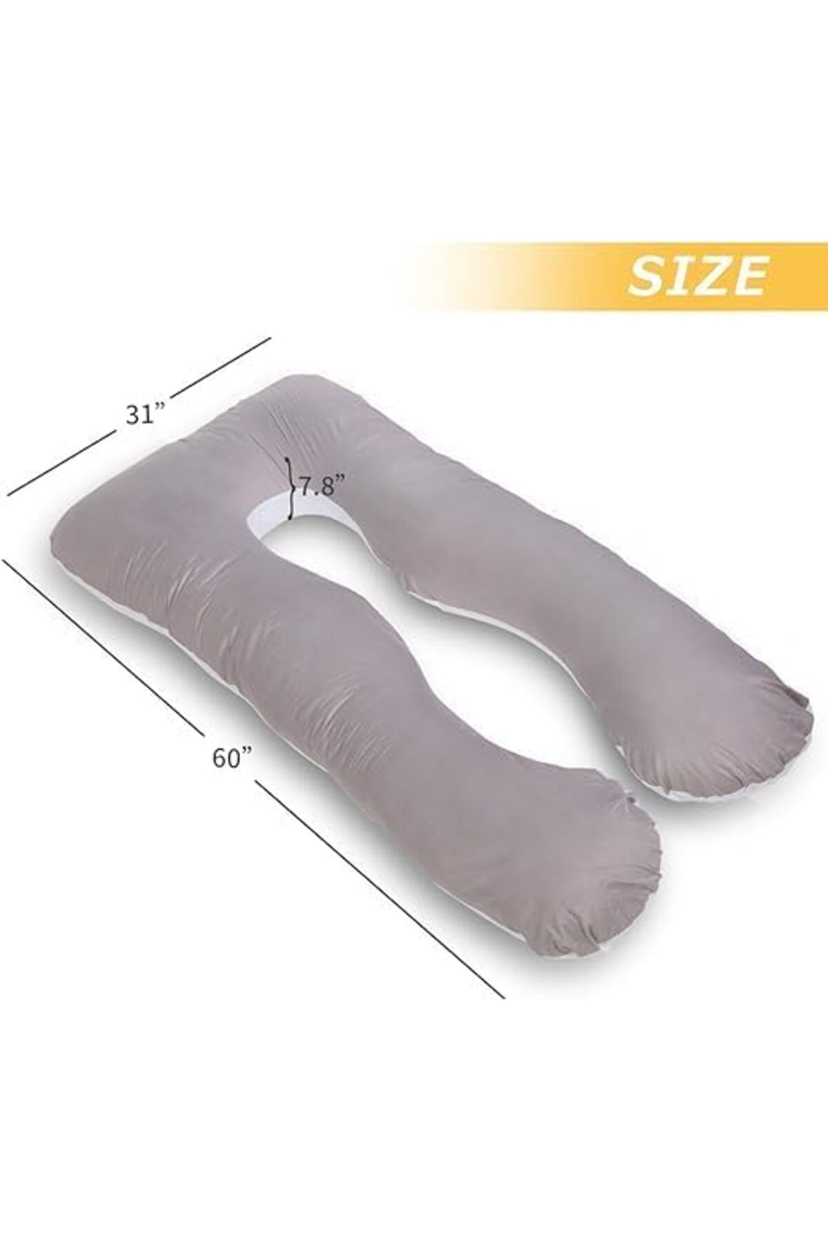 وسادة الحمل لدعم راحة الظهر و البطن وحماية البطن اثناء النوم-غطاء قابل للغسل - مخدة حوامل 🤰