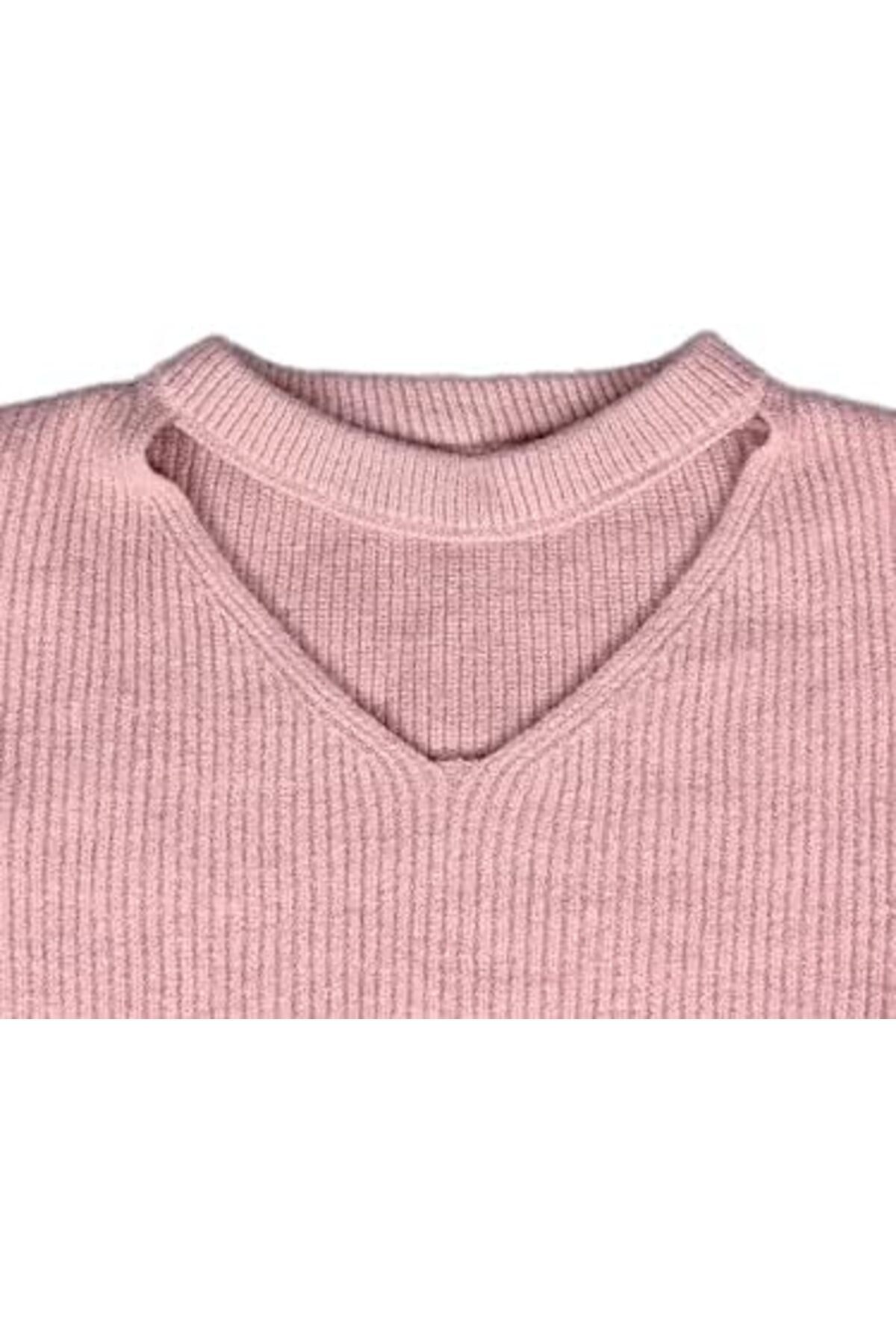 BUNCA-Pink Ribbed Wide V-Neck Sweater for Women and Girls by BUNCA 8