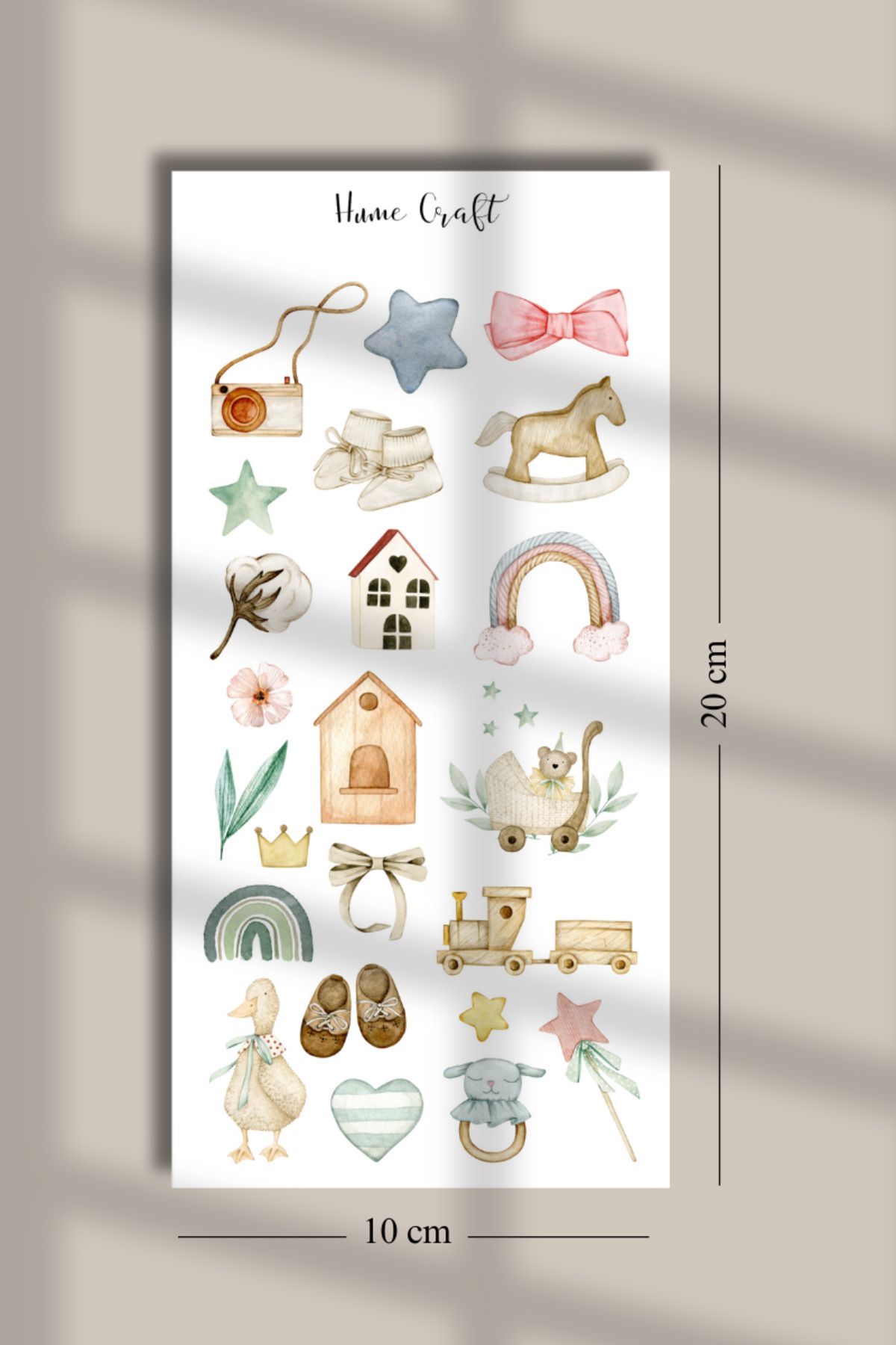 Hume Craft My Baby Sticker Seti Bullet Journal Ajanda için uygun set