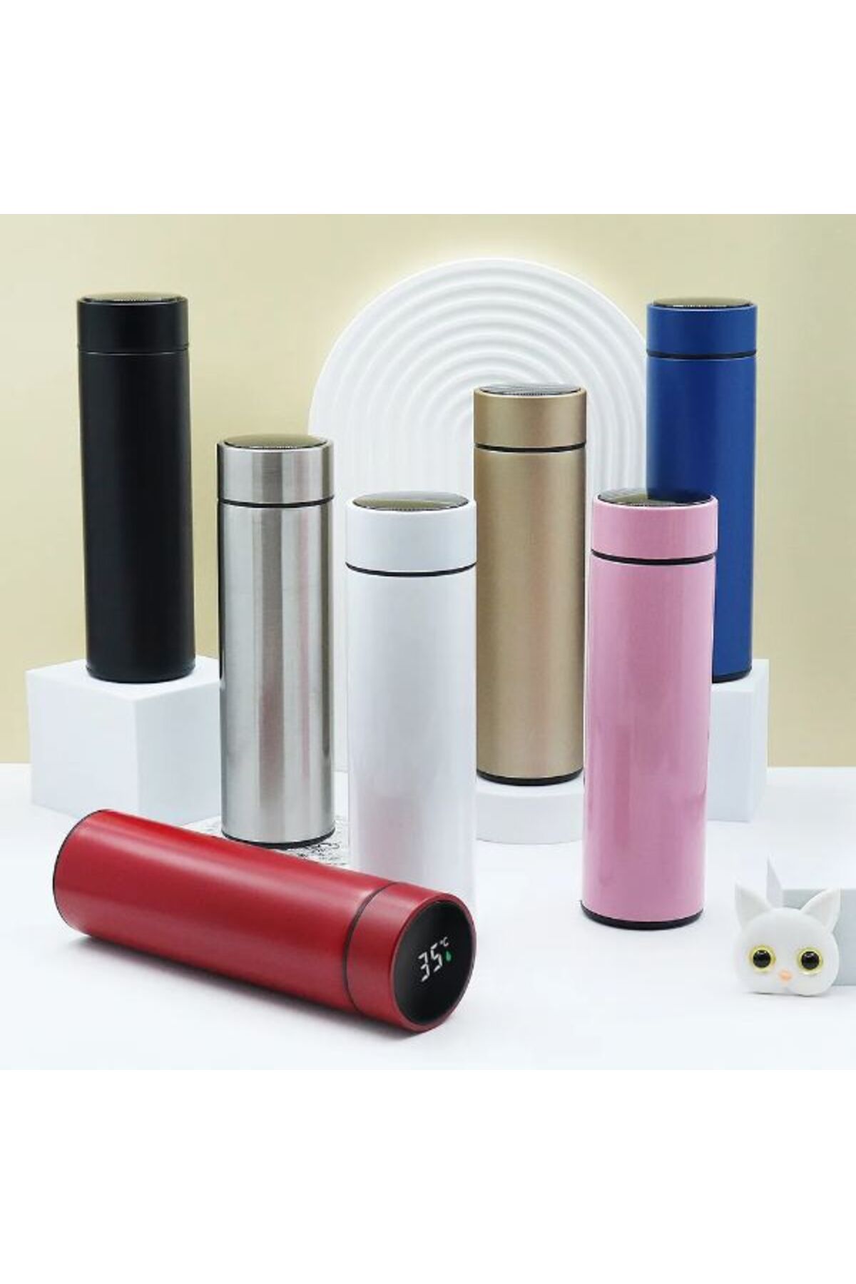 BirdoluSepet Sıcaklık Göstergeli Dijital Termos 500 ml